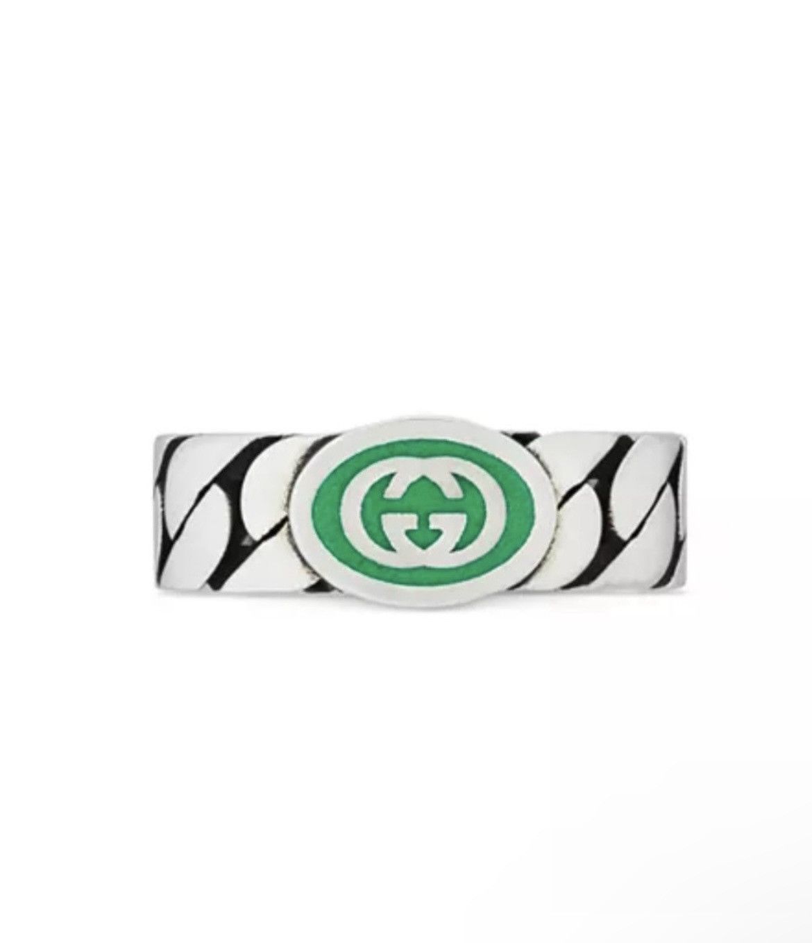 Gucci Gucci Sterling Silver Interlocking Curb Chain Ring Size ONE SIZE - 1 Thumbnail