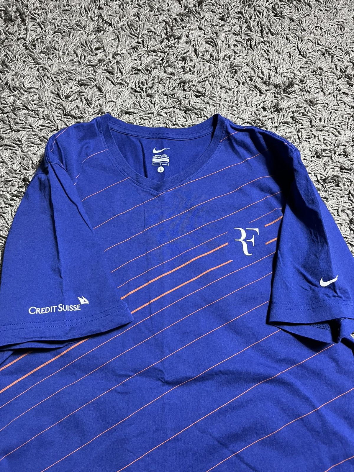 Nike NIKE RF ROGER FEDERER TENNIS COTTON T-SHIRT Size US L / EU 52-54 / 3 - 3 Thumbnail