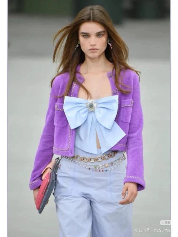 Chanel Chanel Lavender purple chain cardigan coat Size XS / US 0-2 / IT 36-38 - 8 Thumbnail