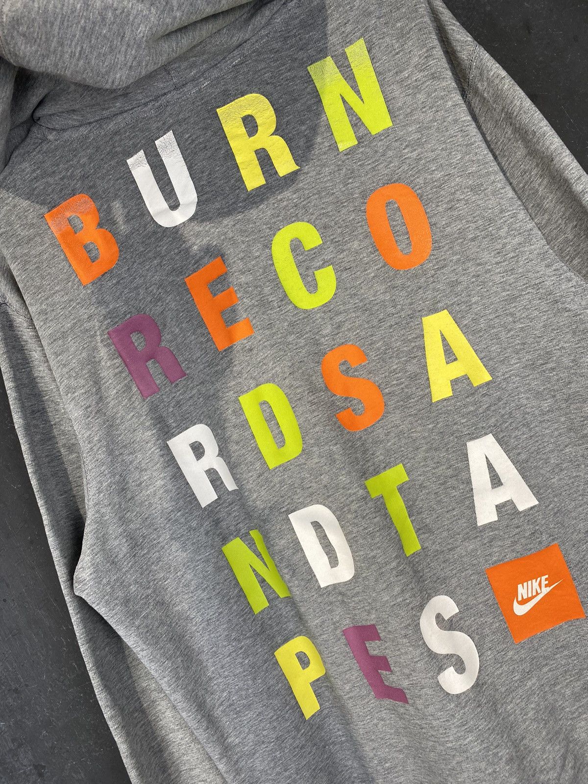 Nike y2k Nike “Burn Records & Tapes” Distressed Zipped Up Size US L / EU 52-54 / 3 - 3 Thumbnail