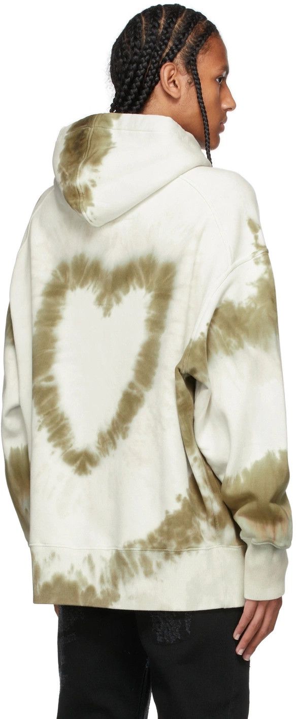Givenchy Green And White Tie Dye Heart Logo Oversized Hoodie Size XXS / US 00 / IT 34 - 4 Thumbnail
