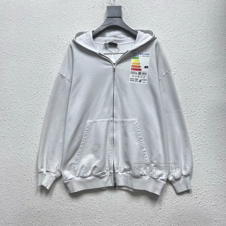 Balenciaga Balenciaga Energy-Saving Logo Hoodie Zipper Jacket Size US XS / EU 42 / 0 - 1 Thumbnail