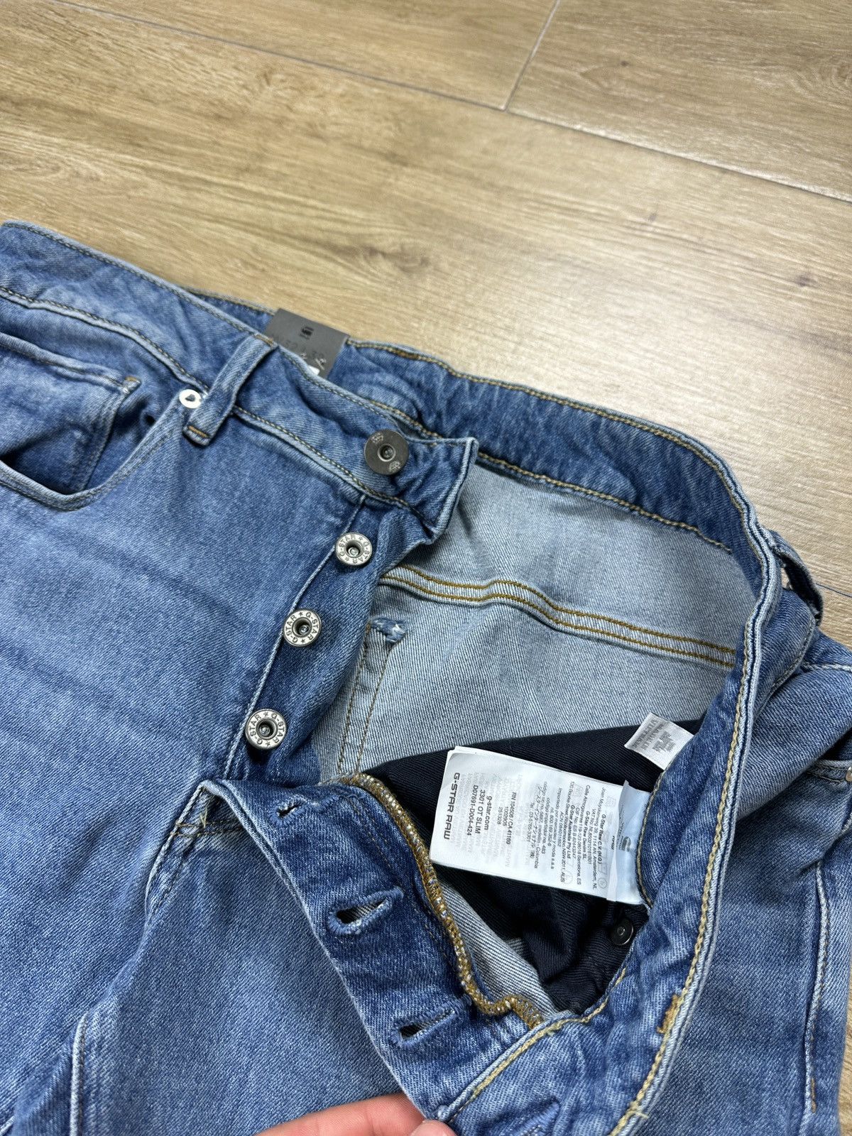 G-Star NEW🏷️ G-Star Raw 3301 OT Slim Denim Jeans Size US 32 / EU 48 - 4 Thumbnail