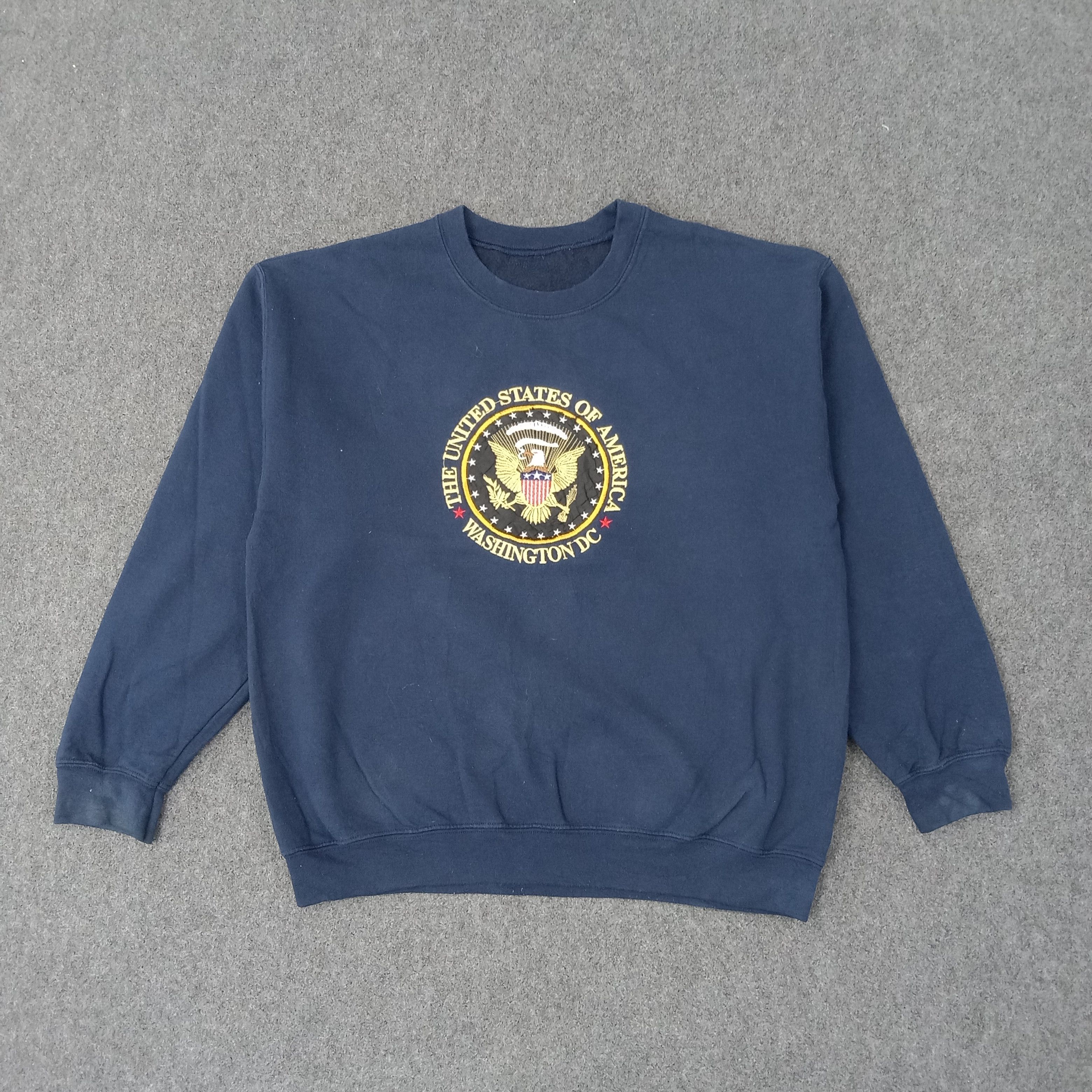Vintage The United State Of America Washington DC Sweatshirt C257N27 Size US L / EU 52-54 / 3 - 1 Thumbnail