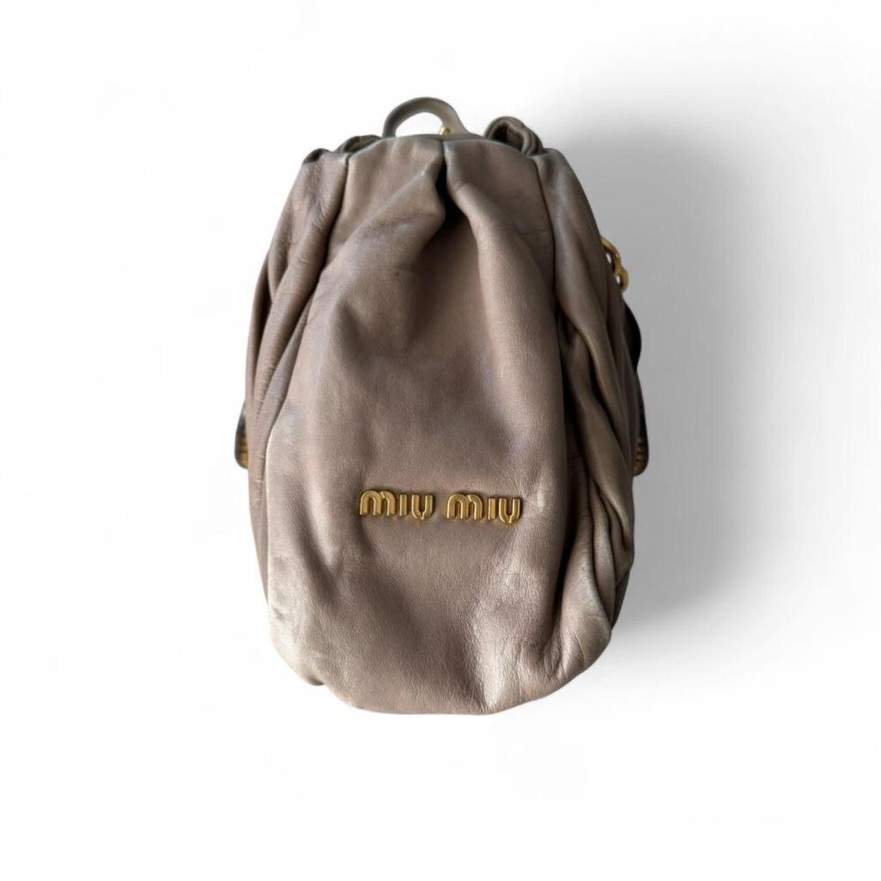 Miu Miu Miu Miu Leather Studded 2-Way Bag Brown Y2K Size ONE SIZE - 2 Thumbnail