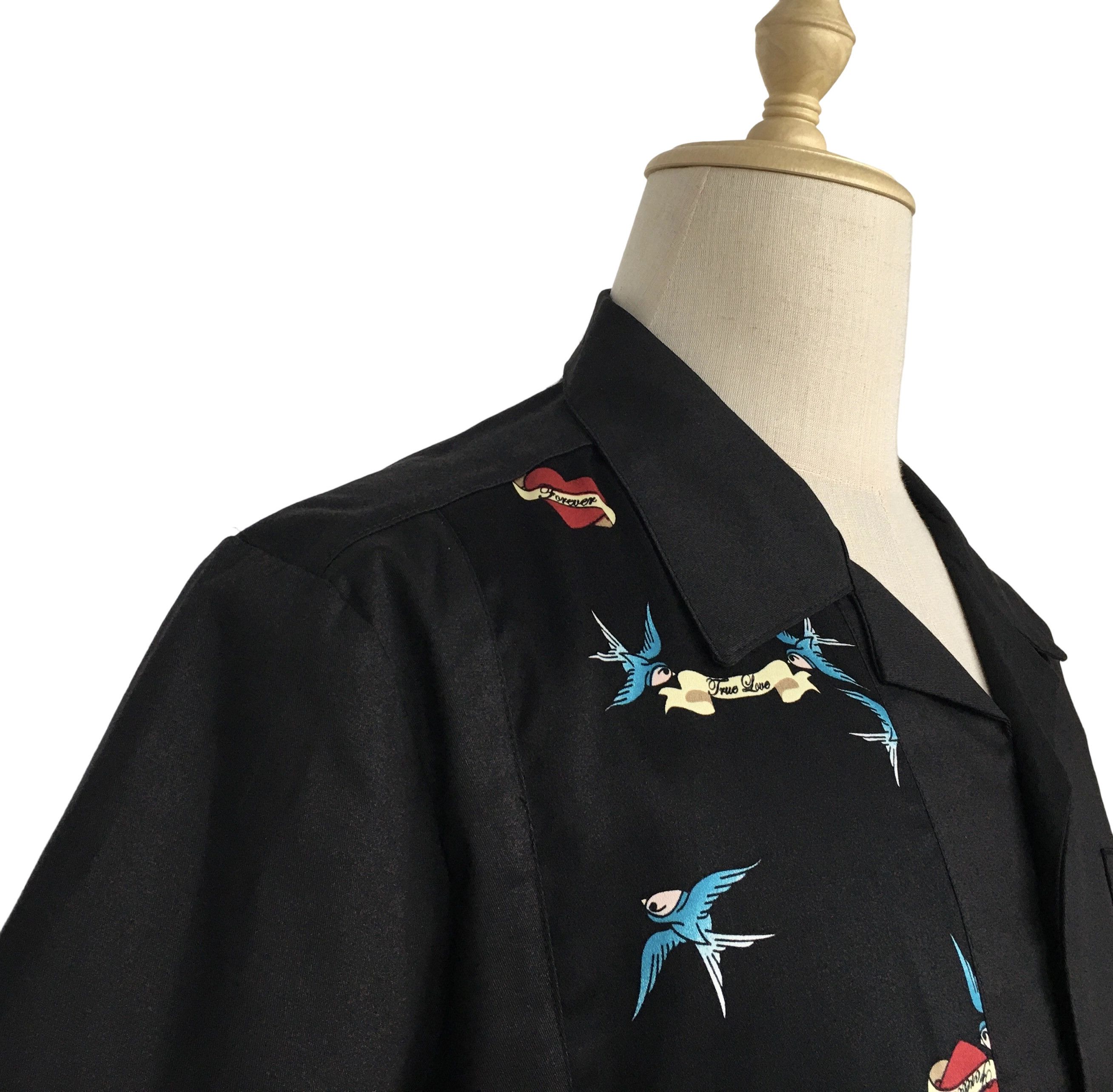 Other Retro Style Black Contrast Arrow Heart Summer Shirts Size US L / EU 52-54 / 3 - 5 Thumbnail