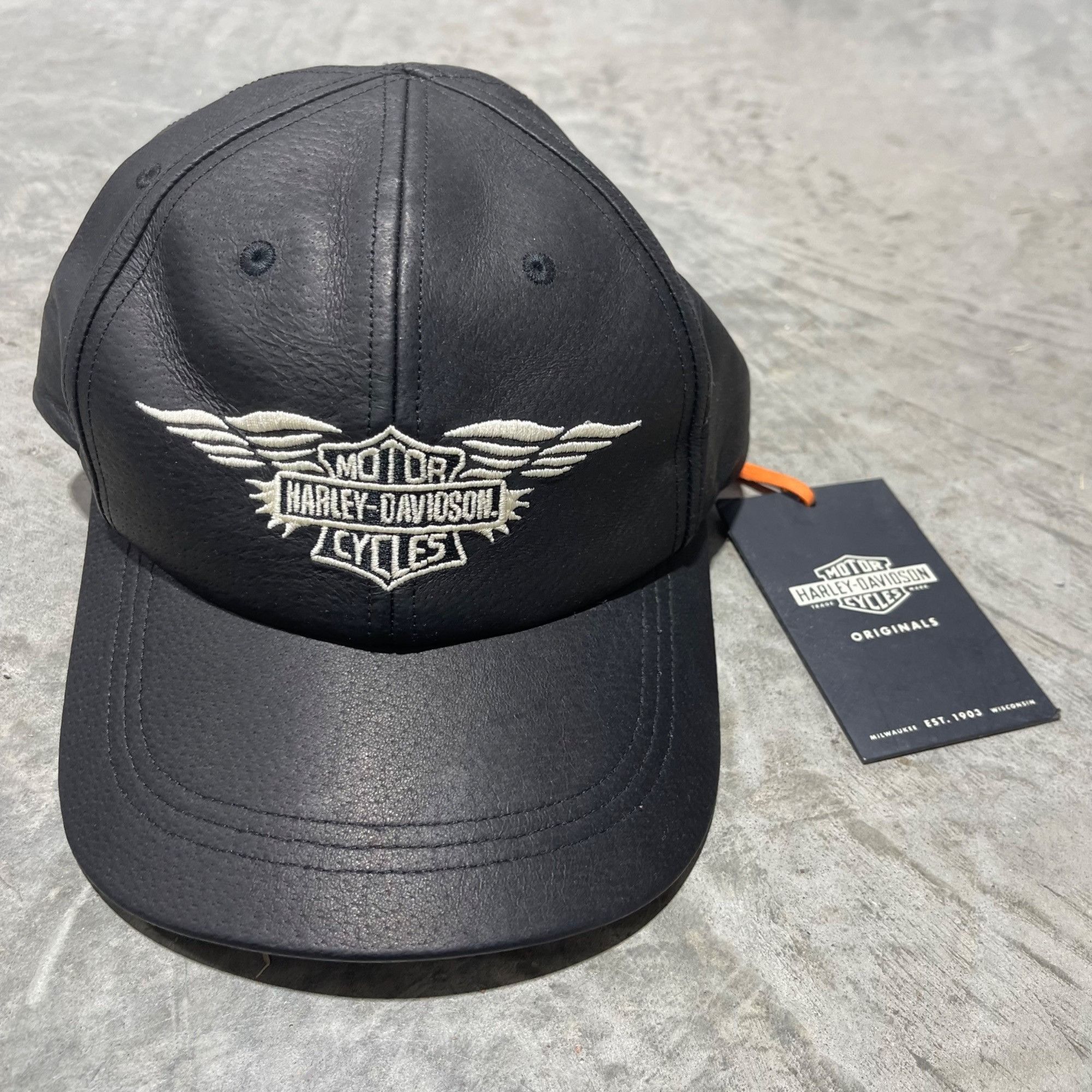 Harley Davidson NWT HARLEY DAVIDSON LEATHER HAT - OS Size ONE SIZE - 2 Thumbnail