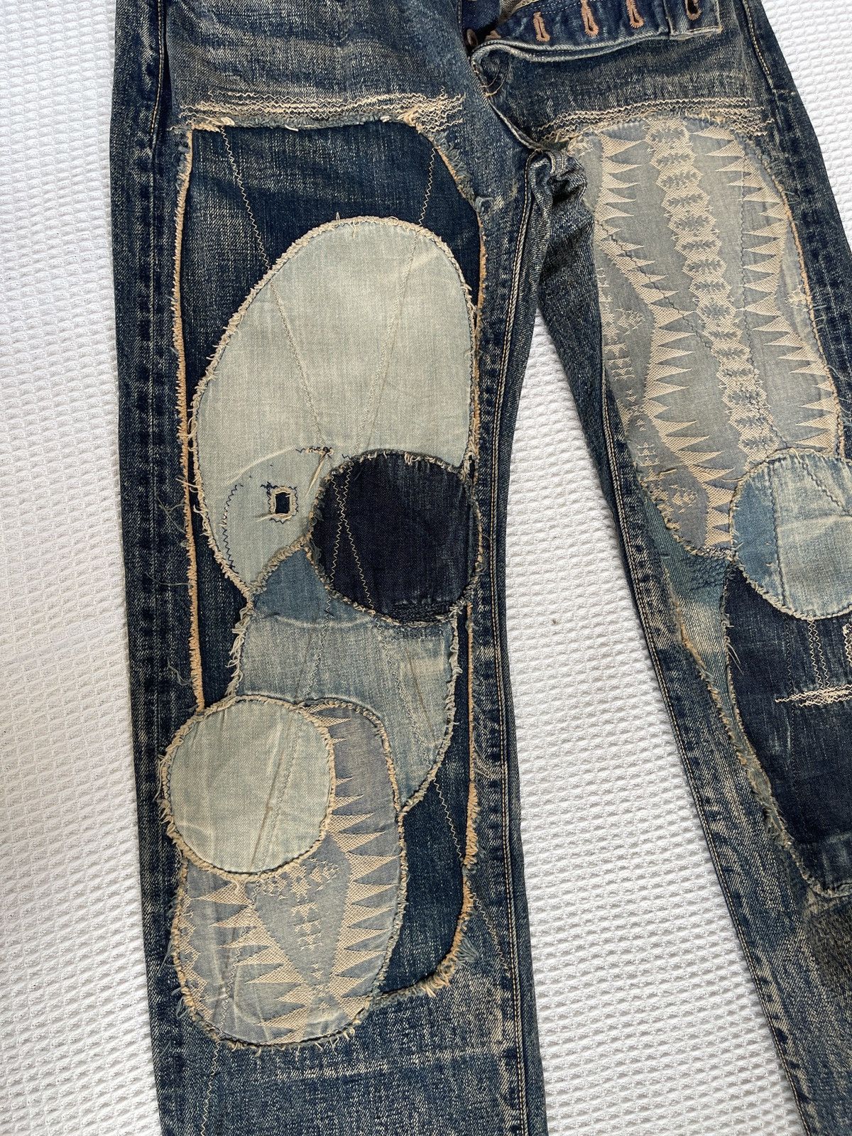 Kapital Kountry ARCHIVE🔥KAPITAL KOUNTRY🔥Shashiko Patchworks Selvedge Denim Size US 30 / EU 46 - 6 Thumbnail