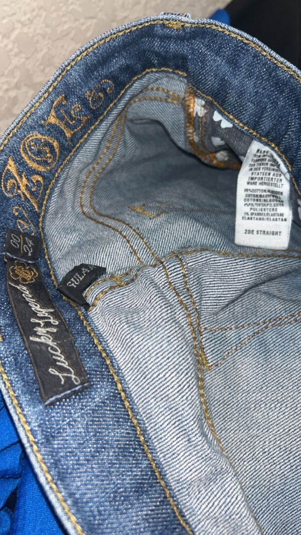 Lucky Brand Women's Lucky Brand Zoe Straight Leg Jeans Size 0/24 Blue Size 25" / US 0 / IT 36 - 2 Thumbnail