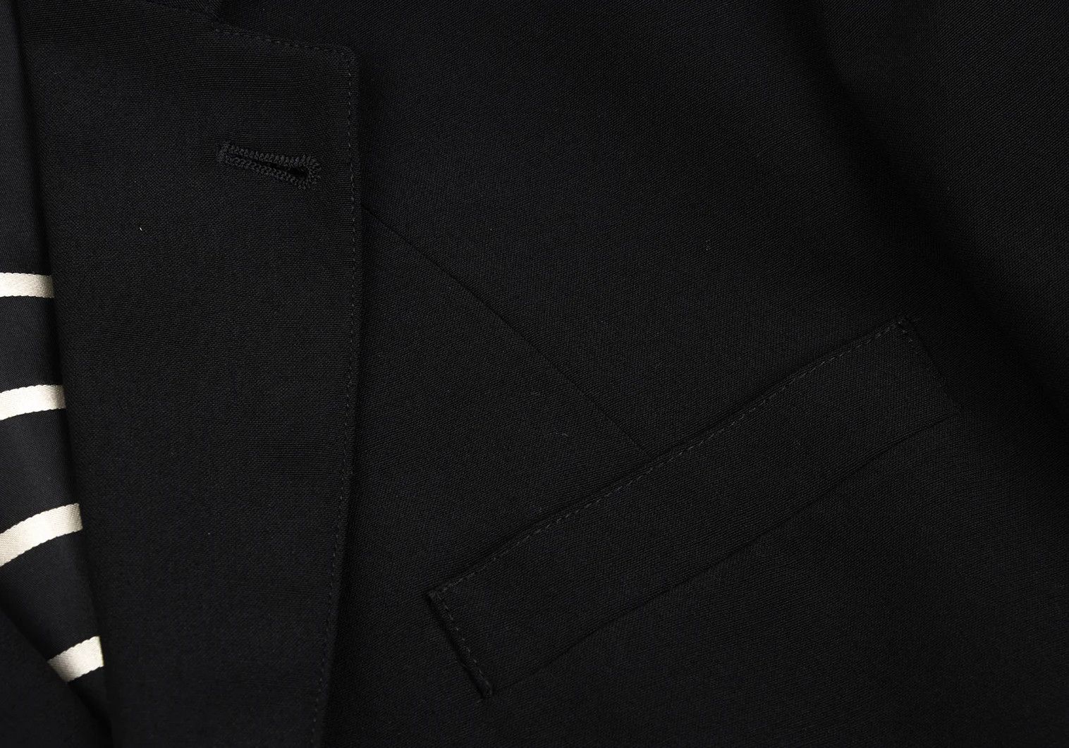 Jean Paul Gaultier Border Lining Wool Jacket in Black Size 52 Size US L / EU 52-54 / 3 - 5 Thumbnail