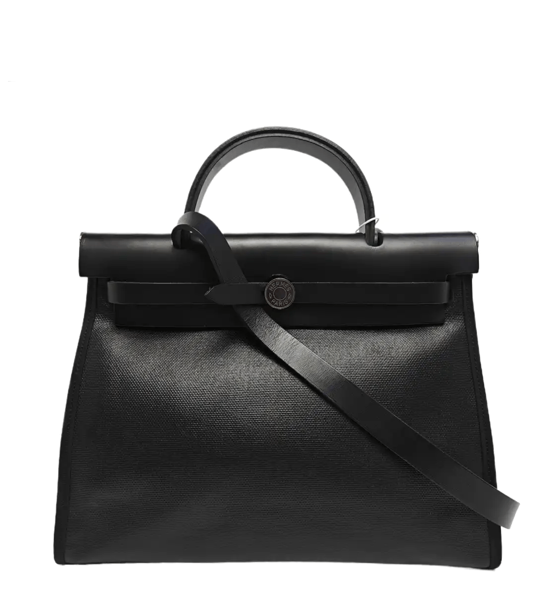 Hermes Hermes Herbag 31 black canvas shoulder bag handbag silver hardware A sub-pocket Size ONE SIZE - 1 Thumbnail