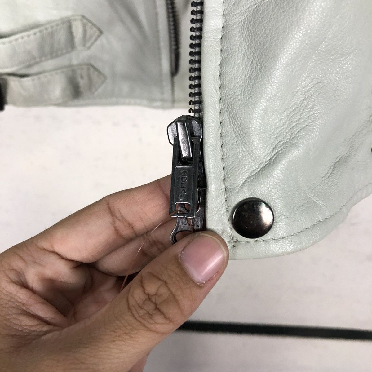 Japanese Brand 🔥CROPPED BIKER SOFT LEATHER JACKET MOUSSY ISSEY MIYAKE Size US S / EU 44-46 / 1 - 16 Thumbnail