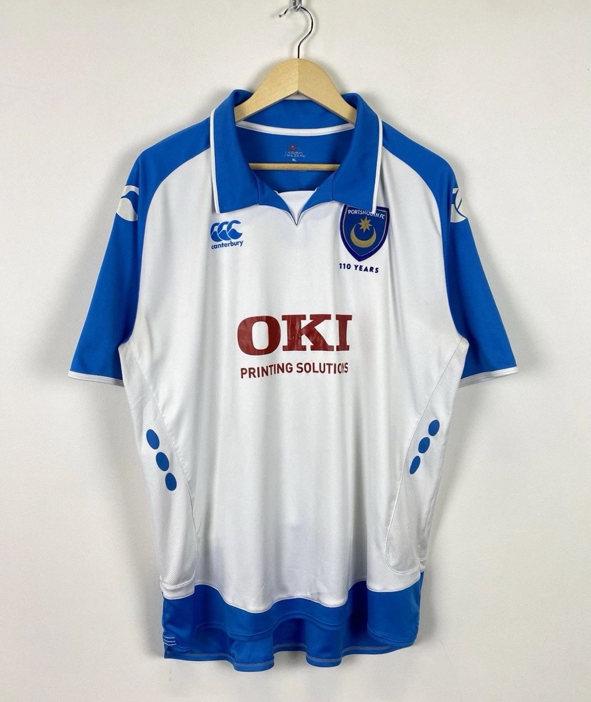 Canterbury of New Zealand Portsmouth 2008/2009 110 Years Football Shirt Soccer Jersey Size US XL / EU 56 / 4 - 1 Thumbnail