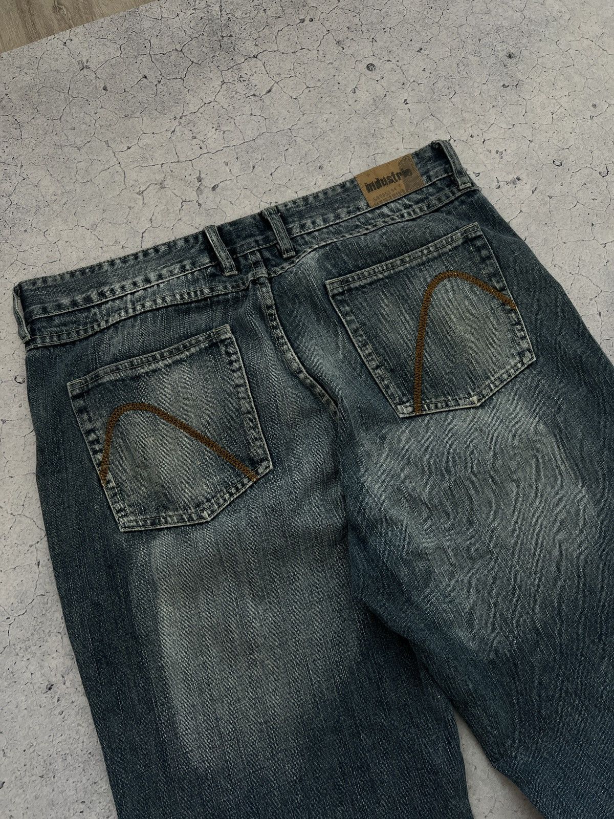 Japanese Brand DISTRESSED DENIM VINTAGE PANTS FADED DIRTY CRASHED OPIUM Size US 34 / EU 50 - 4 Thumbnail