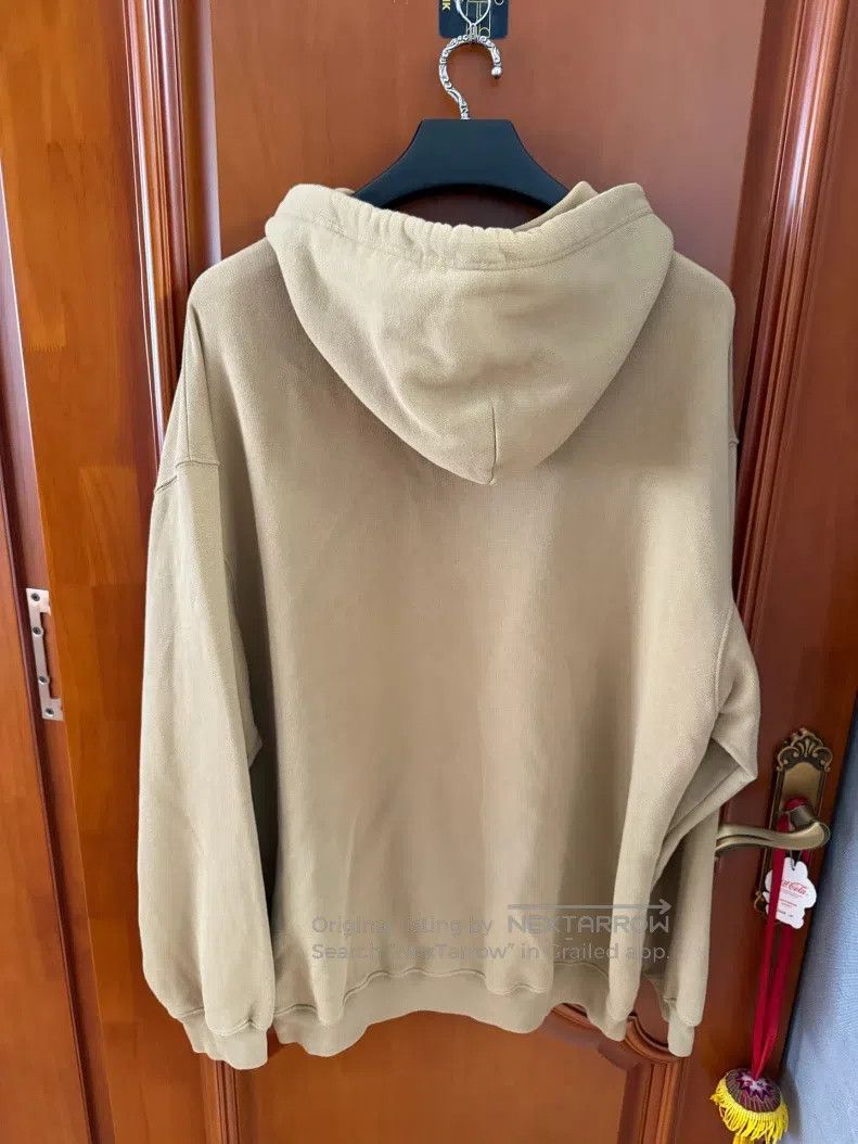 Balenciaga Balenciaga Khaki Wheat Pattern Hooded Sweatshirt Size US L / EU 52-54 / 3 - 2 Thumbnail