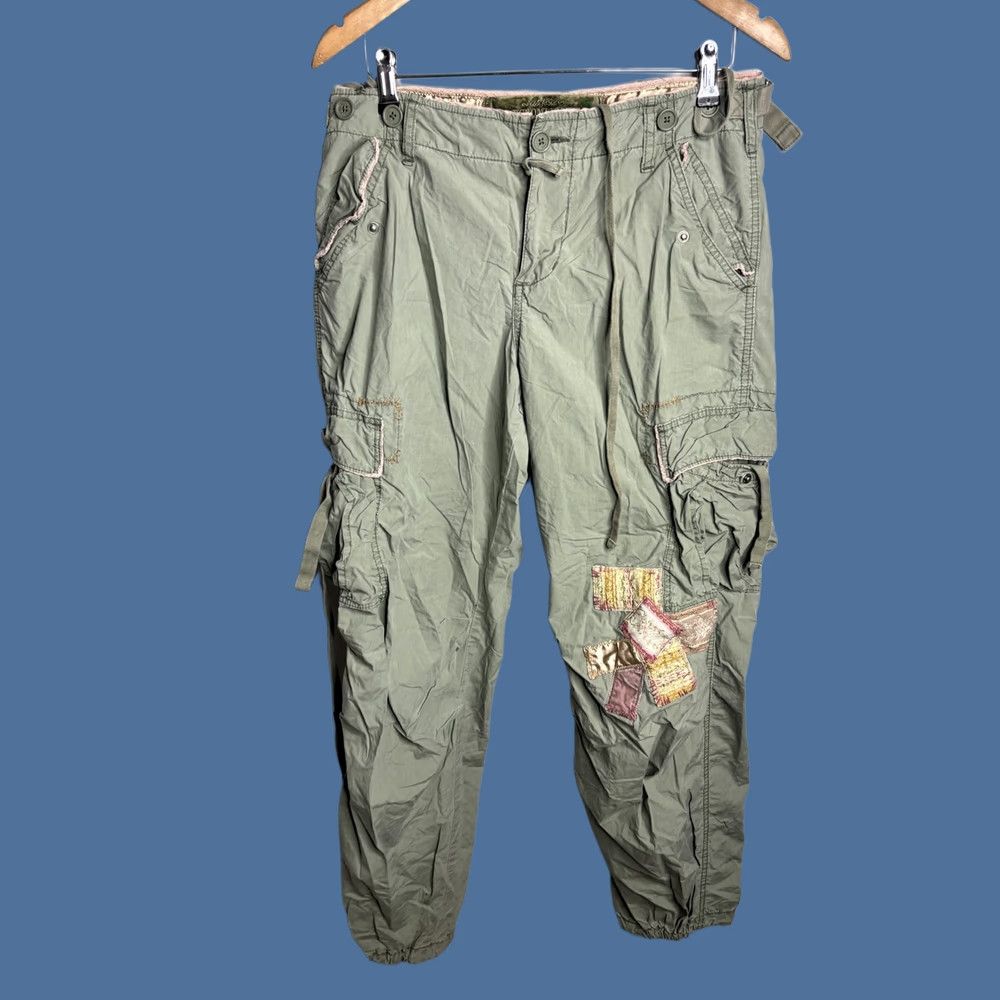 Abercrombie & Fitch Abercrombie & Fitch Cargo Pants Womens 8 Green Patchwork Y2K Hem Utility Size 30" / US 8 / IT 44 - 1 Thumbnail