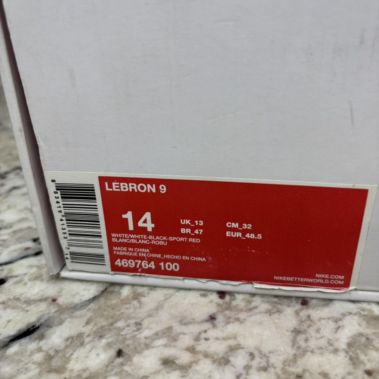 Nike Size 14 - Nike LeBron 9 Miami Heat Home Very Clean OG Box Size US 14 / EU 47 - 19 Thumbnail