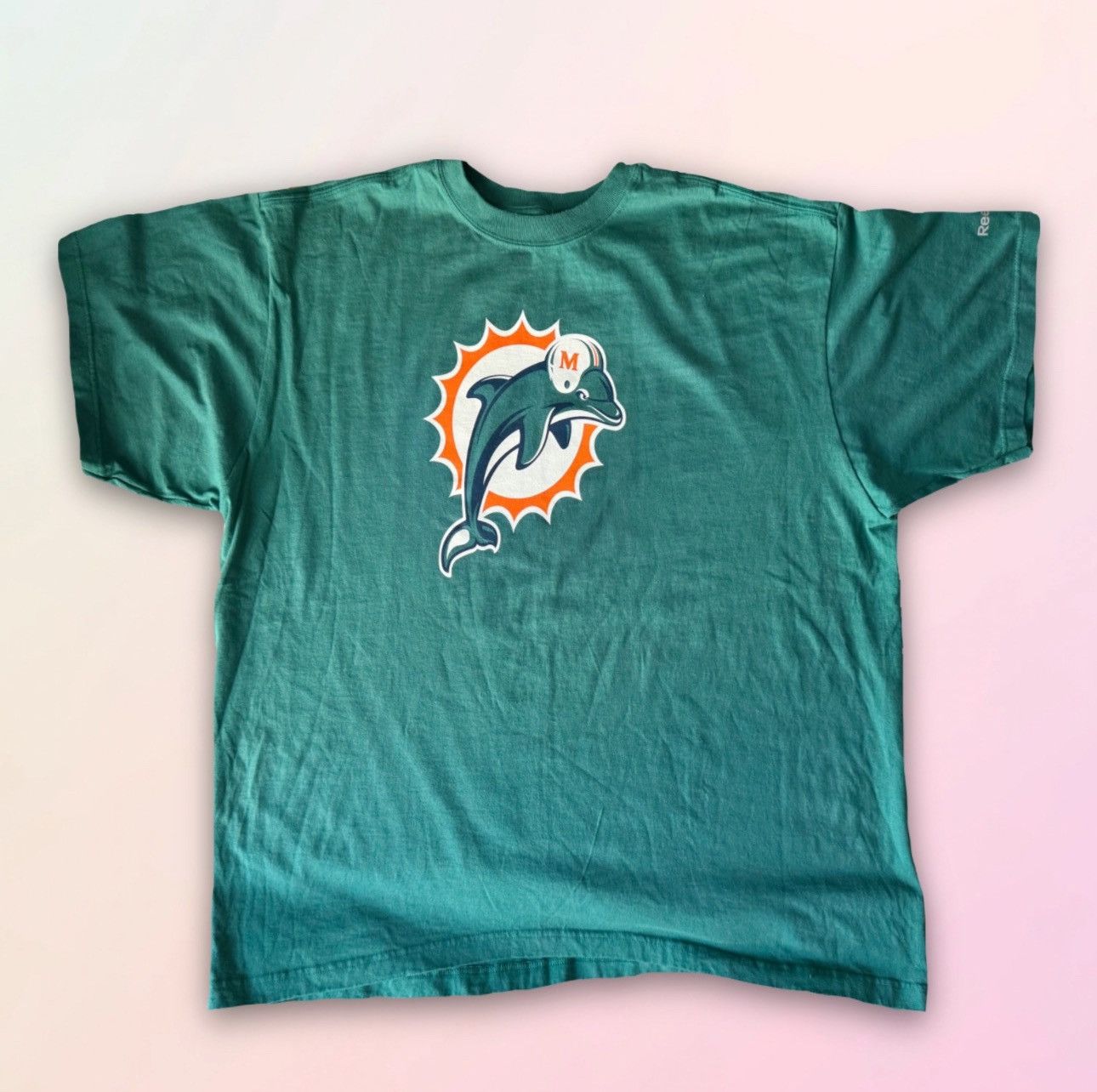 Reebok × Vintage Vintage, Reebok X Miami Dolphin, Unisex Logo T-shirt Size US XXL / EU 58 / 5 - 1 Thumbnail