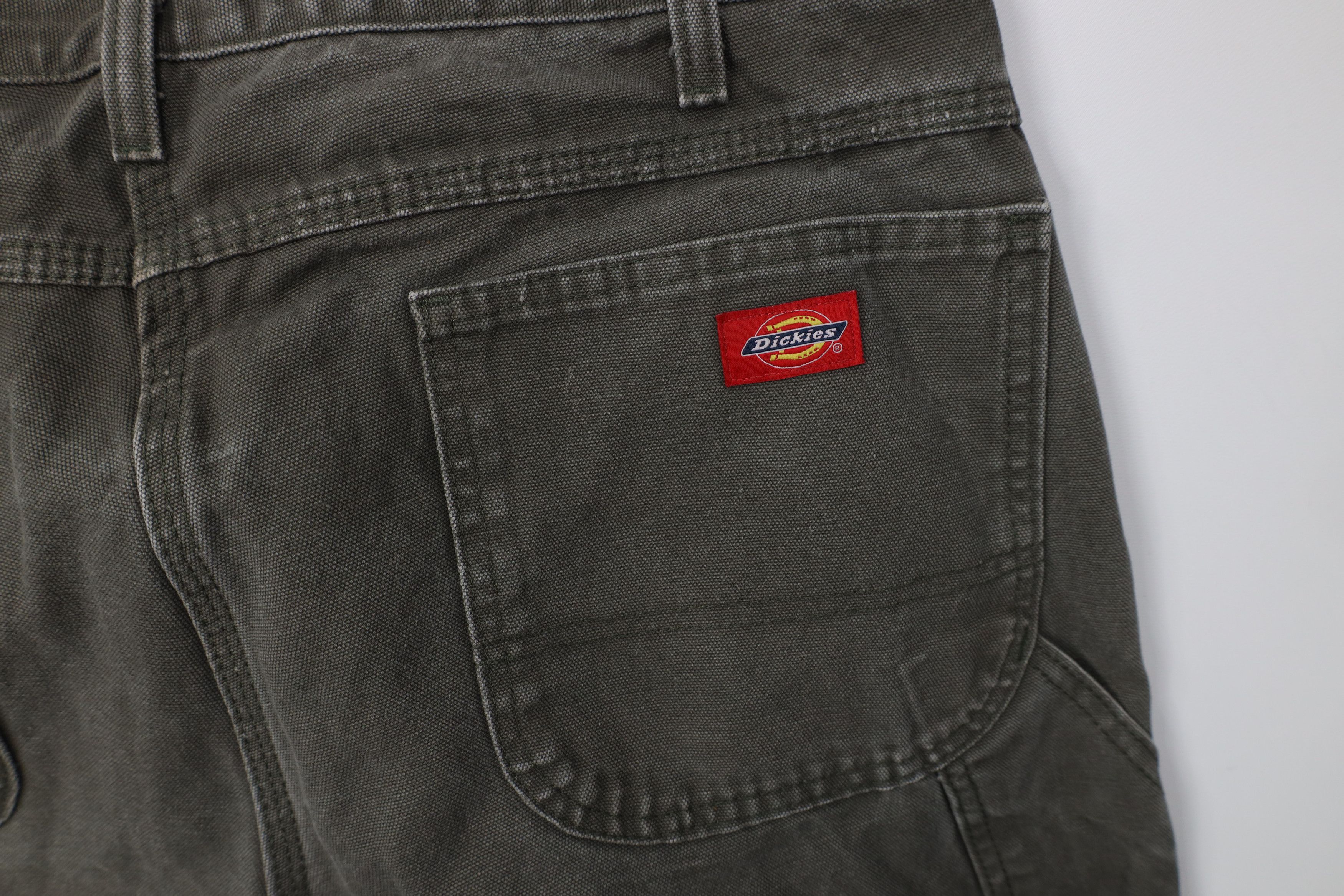 Dickies Vintage Y2K Dickies Wide Leg Canvas Dungaree Pants Green Size US 38 / EU 54 - 14 Thumbnail