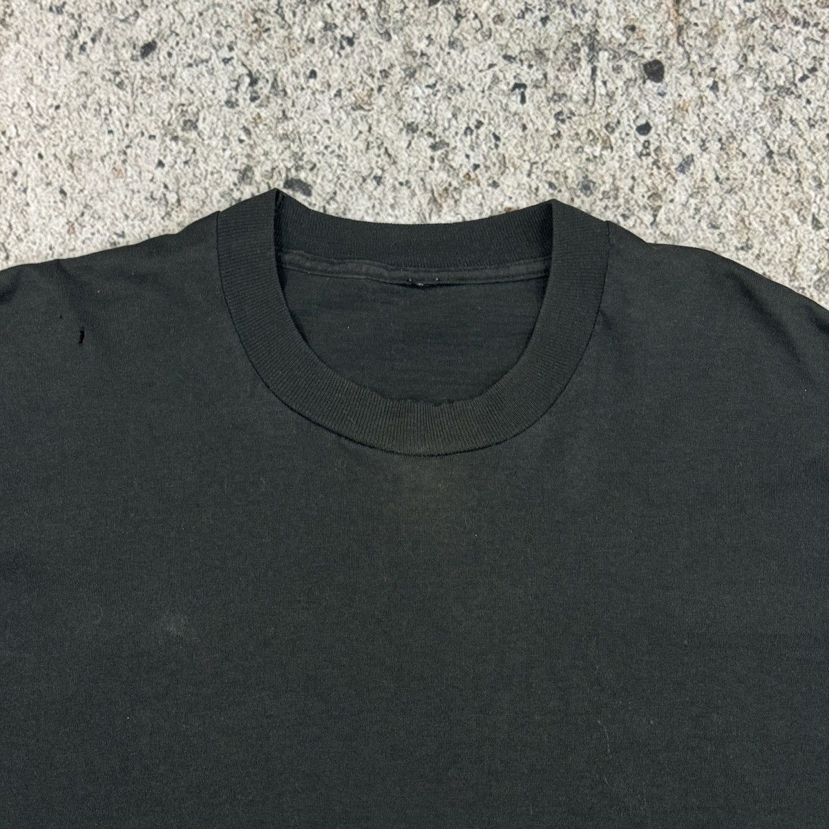 Thrashed Faded Distressed Blank Black Shirt ERD Grunge