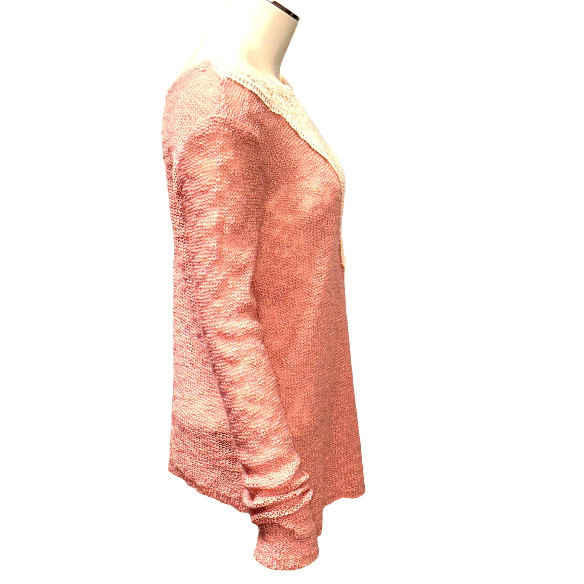 Other CCC Elegant Modern Vintage Pink Long Sleeve Knit Sweater Lac Size M / US 6-8 / IT 42-44 - 4 Thumbnail