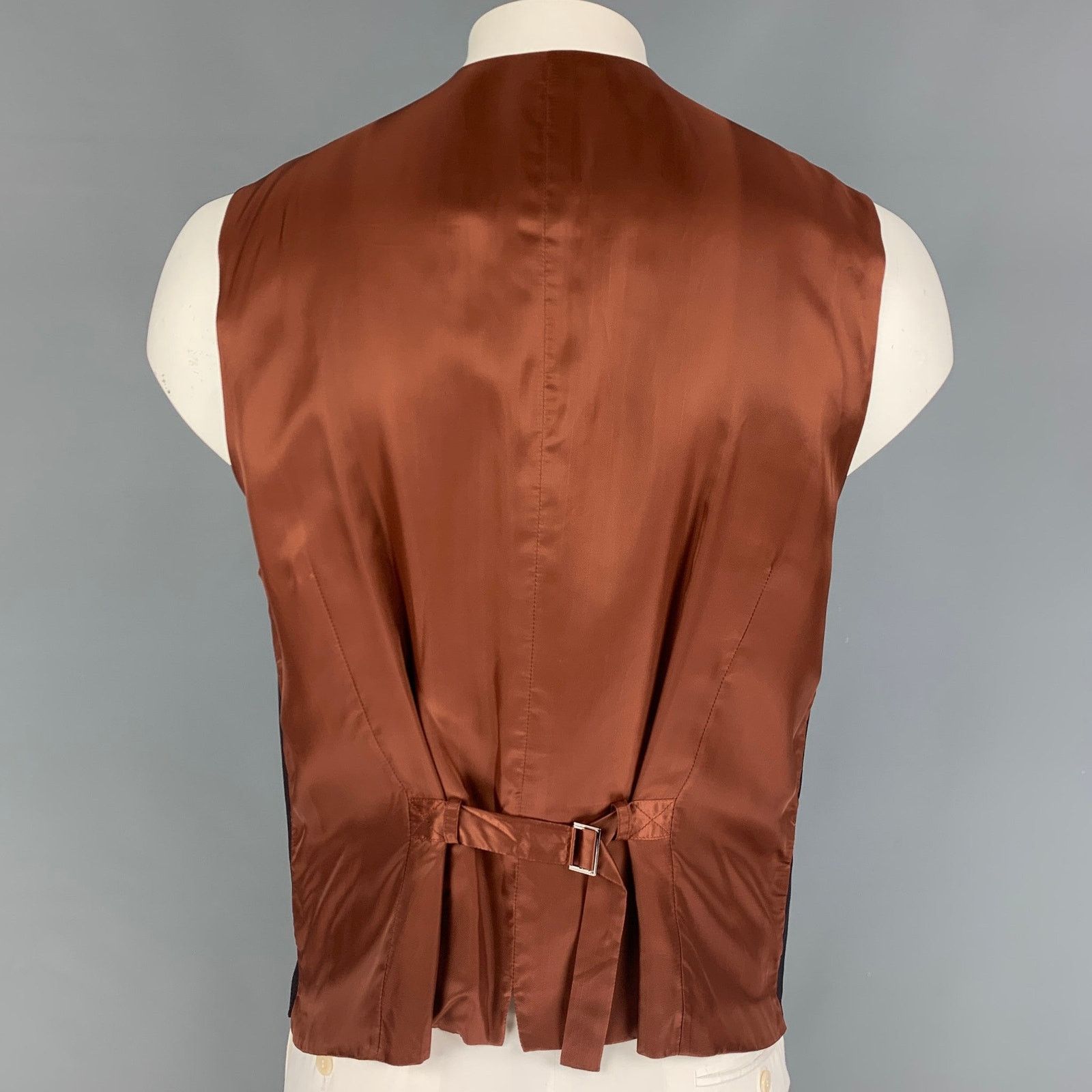 Dolce & Gabbana DOLCE & GABBANA Size 46 Brown Wool Buttoned Vest Size 46R - 3 Thumbnail