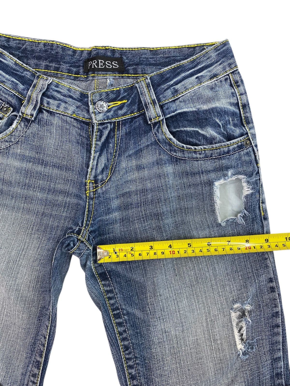 Japanese Brand Japanese Brand Asid Wash Ripped Style Flare Jeans Size US 30 / EU 46 - 7 Thumbnail