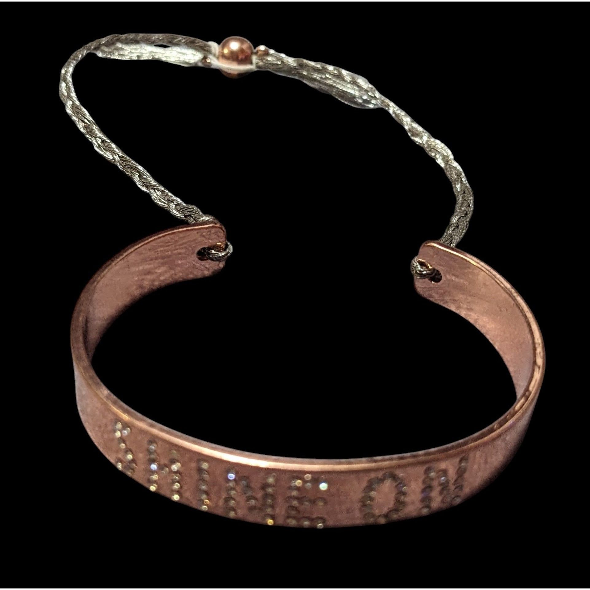 American Eagle Outfitters AEO Copper Tone Shine On Rhinestone Cuff Bracelet Size ONE SIZE - 2 Thumbnail