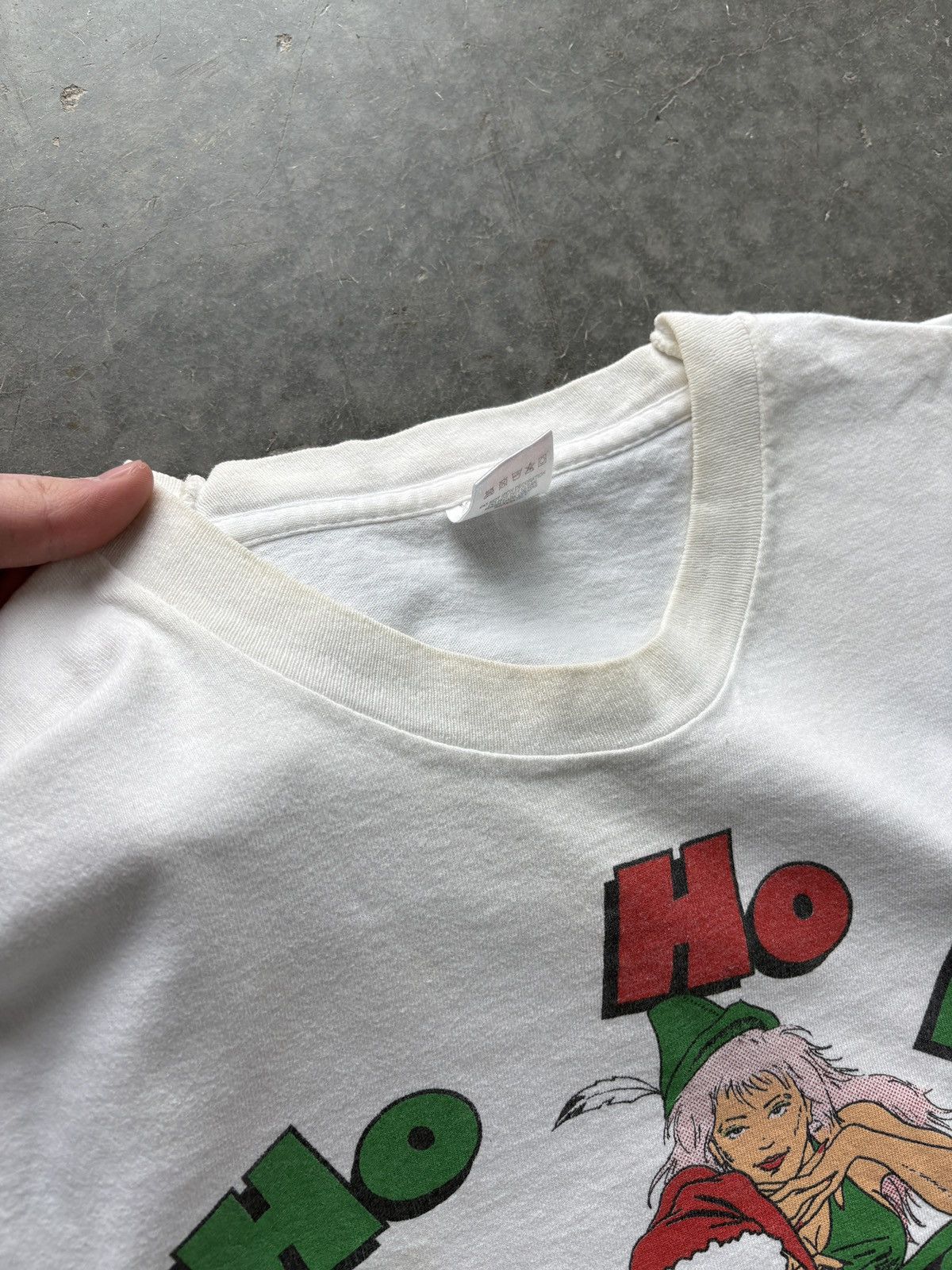 4GSELLER Vintage 90s Raunchy Santa Graphic Tee Shirt Size US XL / EU 56 / 4 - 5 Thumbnail