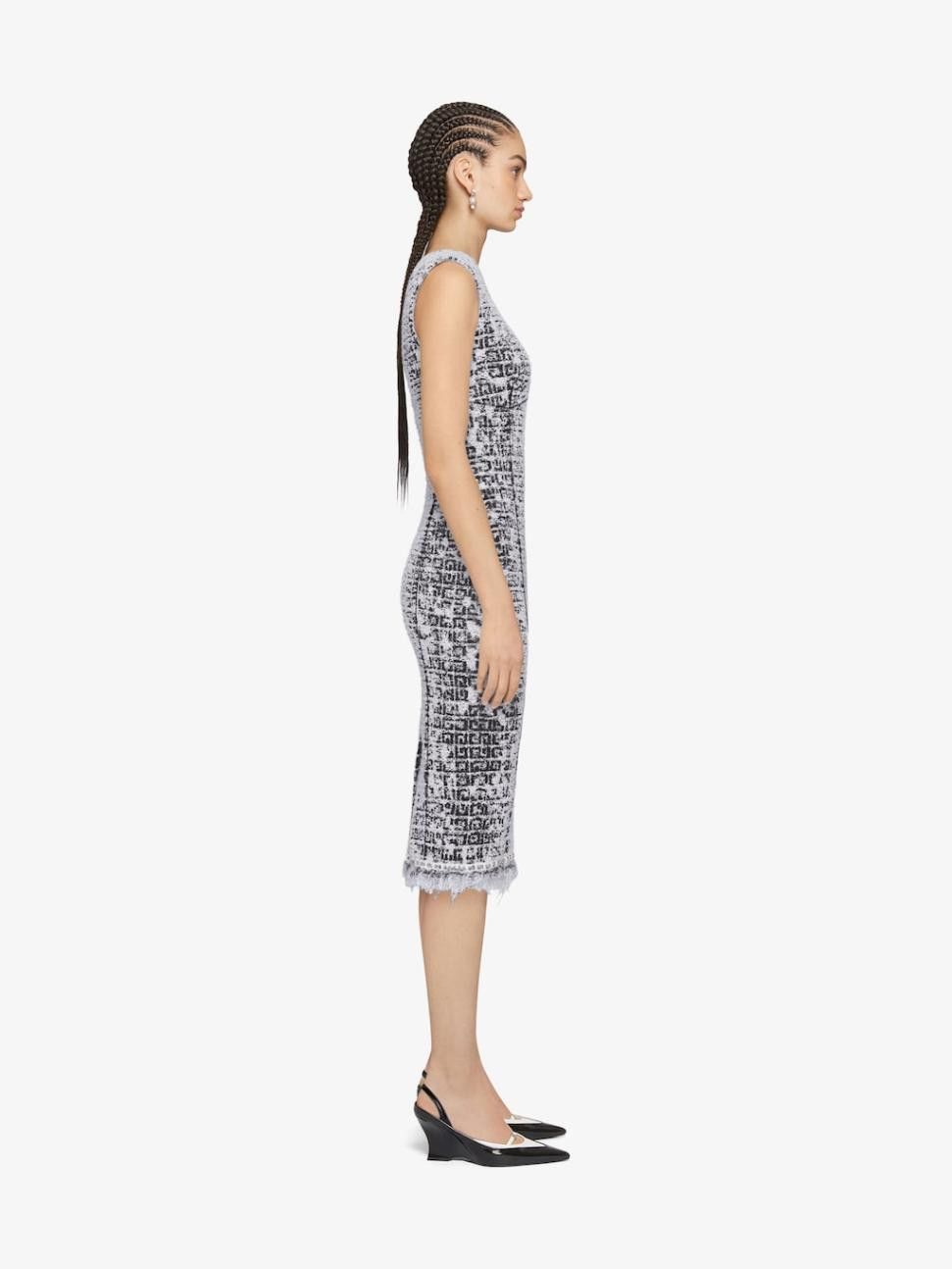 Givenchy o1w1db10325 Knit Short Chain Dress in Black/White Size XL / US 12-14 / IT 48-50 - 3 Thumbnail
