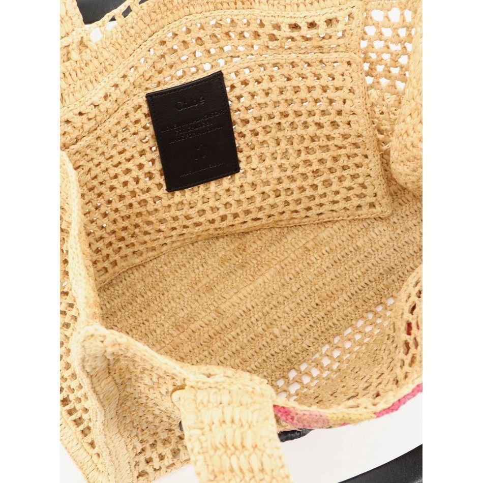 Chloe CHLOE Summer Banana East West Multicolor Beige Tote Bag New Size ONE SIZE - 4 Thumbnail