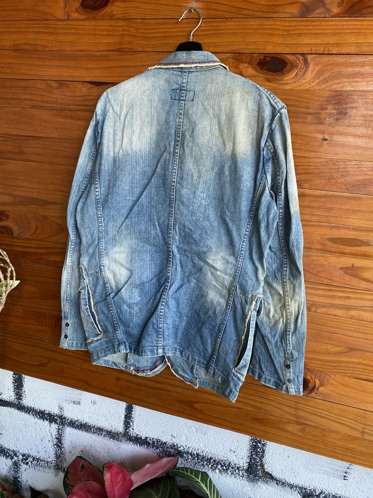 Japanese Brand Point Loma Vintage Denim Blazer Jacket | Distressed Washed Size US M / EU 48-50 / 2 - 9 Thumbnail