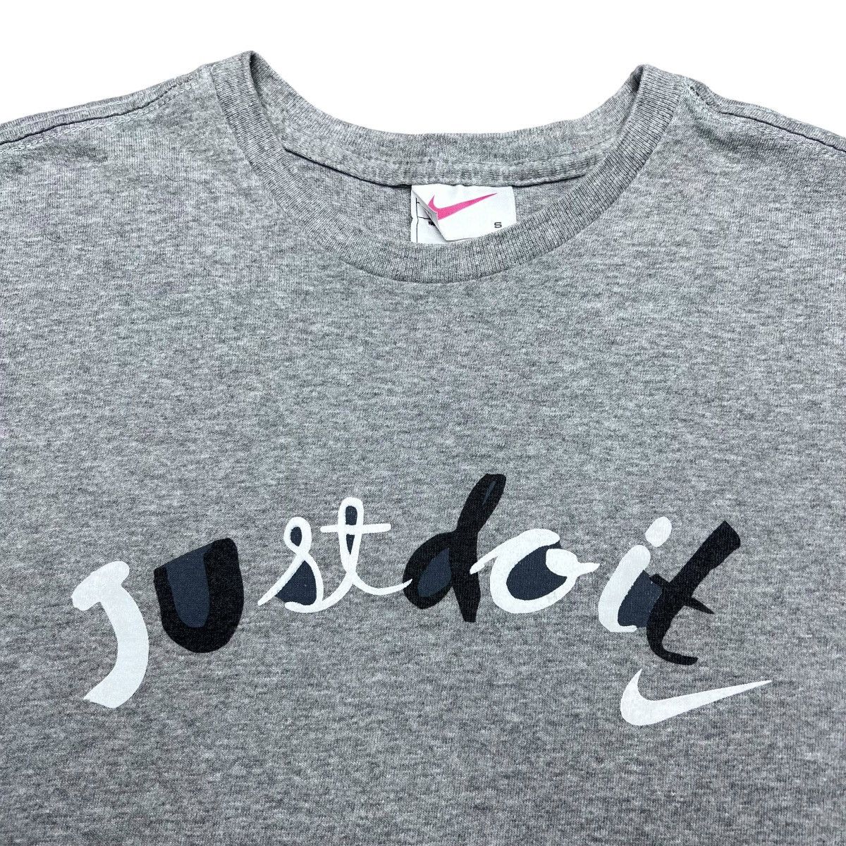 Nike × Vintage Vintage 1990s Nike Just Do It Spell Out Swoosh Graphic Tee Size US S / EU 44-46 / 1 - 8 Thumbnail