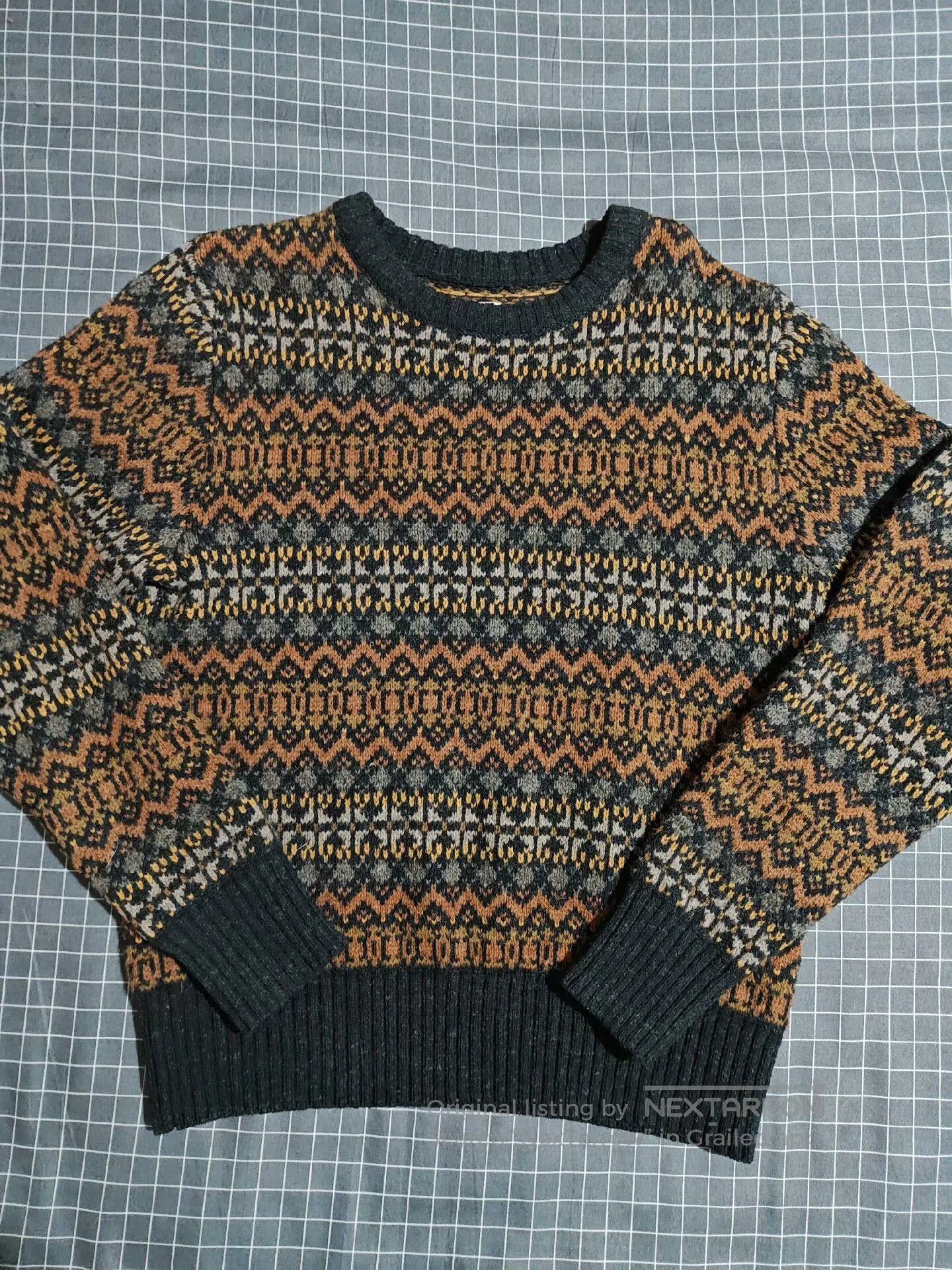 Vintage Fair Isle Wool Long. Size US S / EU 44-46 / 1 - 3 Thumbnail