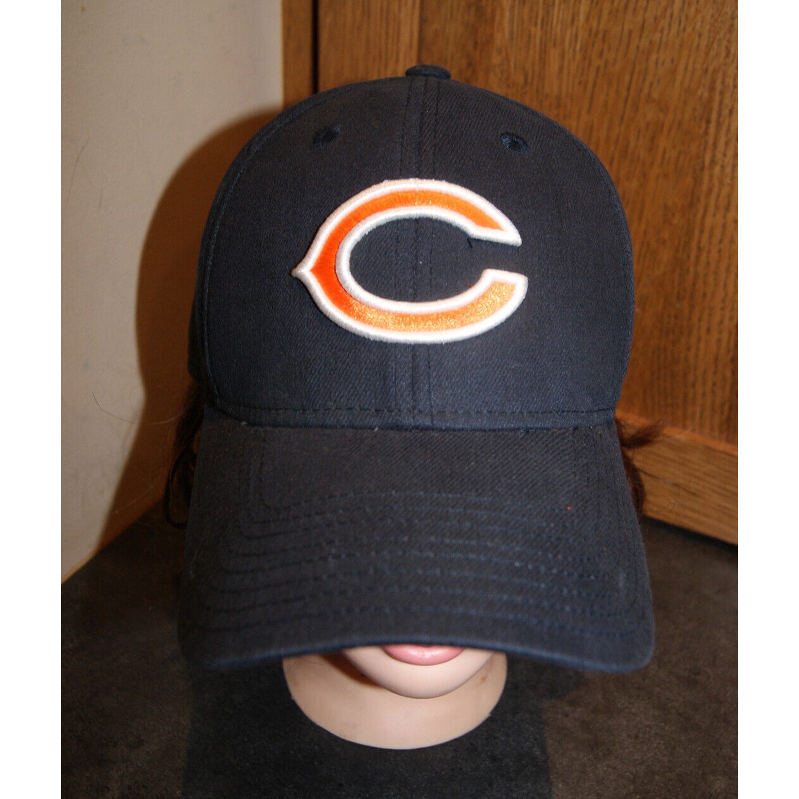 Reebok Chicago Bears Fitted OSFA Gray Blue Reebok Hat Cap Select Size ONE SIZE - 1 Thumbnail