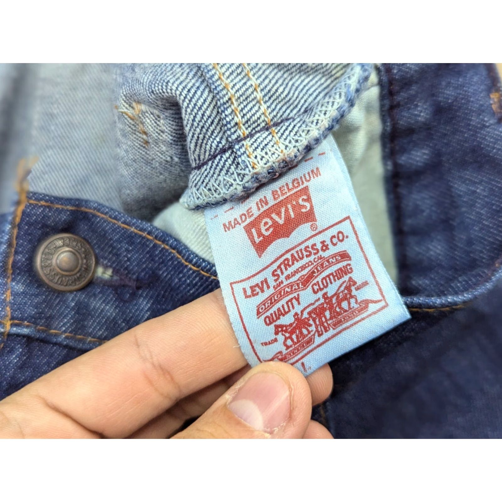 Levi's VINTAGE Levi's 630 Jeans Mens W31 L26.5 Blue Denim Mid Rise Orange Tab Straight 80s rarity Men Blue Jeans Size US 31 - 6 Thumbnail