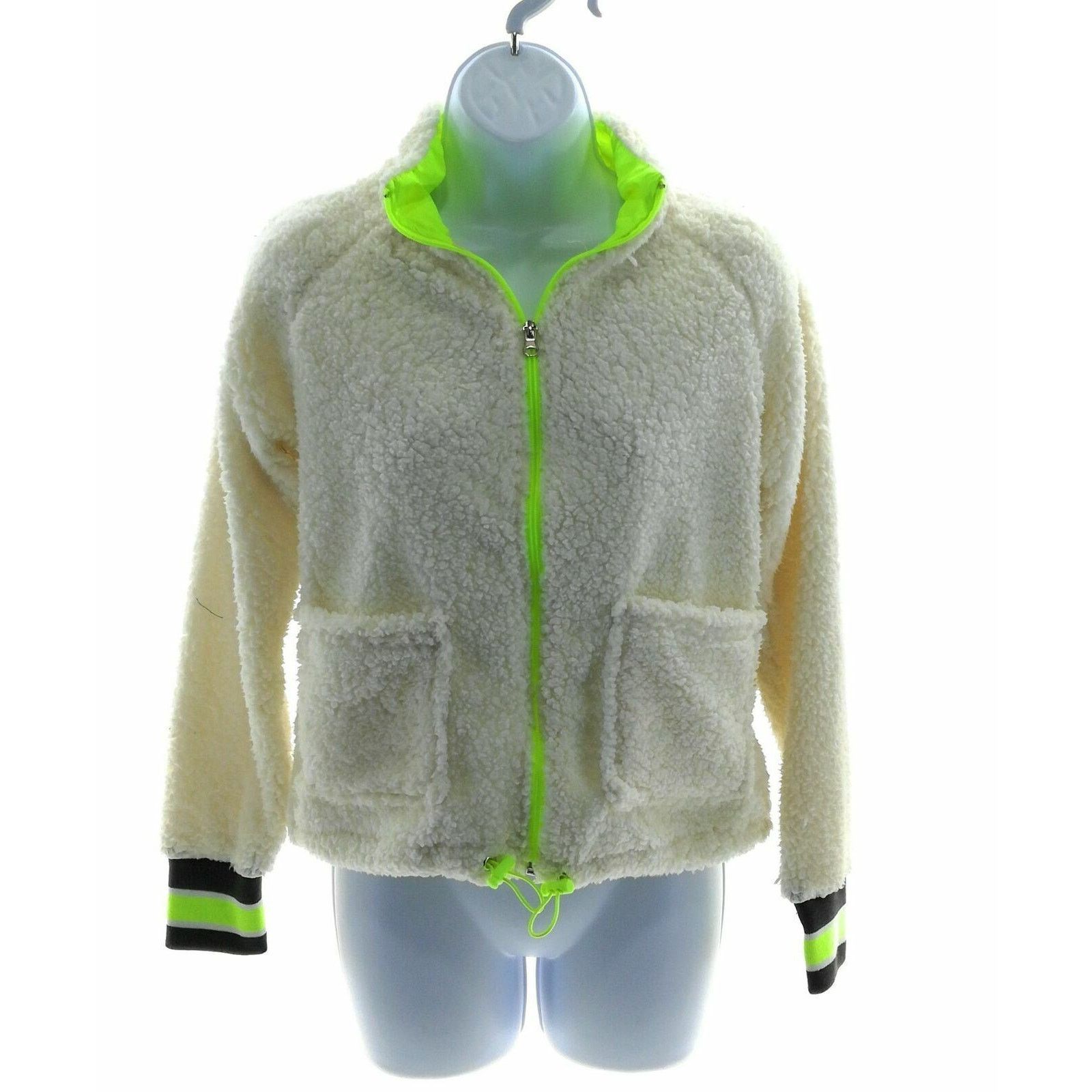 Other Derek Heart Ivory Faux Fur Full Front Zip Jacket Size Medium Size M / US 6-8 / IT 42-44 - 1 Thumbnail