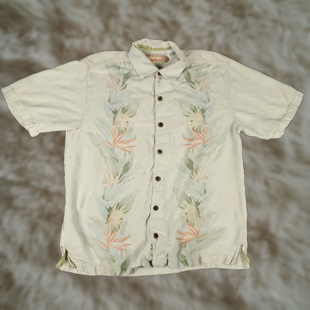 Tommy Bahama VINTAGE Tommy Bahama Shirt Mens Small Blue Floral Hawaiian Short Sleeve Button Up Men's Size US S / EU 44-46 / 1 - 1 Thumbnail