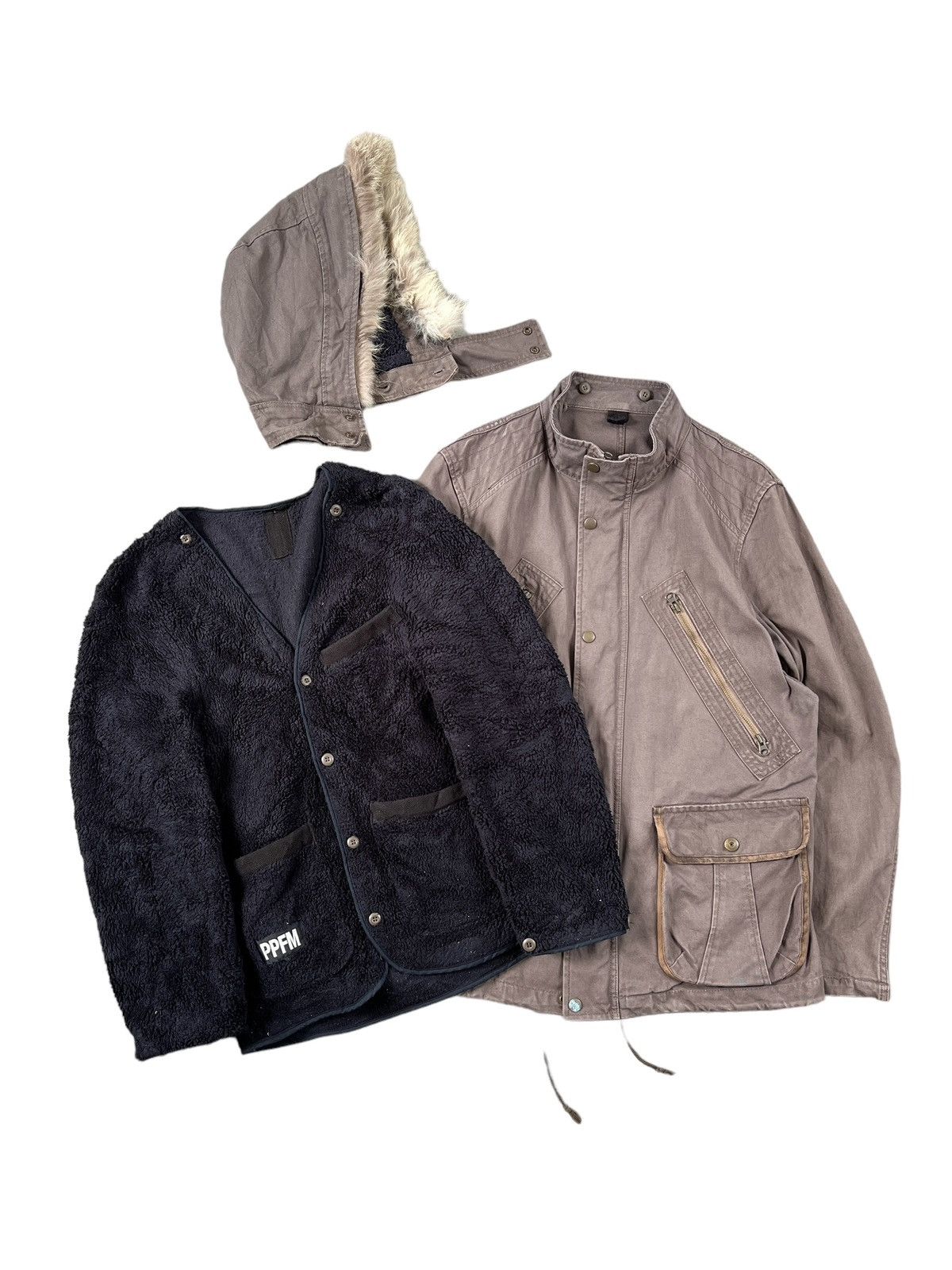 Japanese Brand × PPFM 2000 PPFM Fur Combat Parka Jacket Size US L / EU 52-54 / 3 - 1 Thumbnail