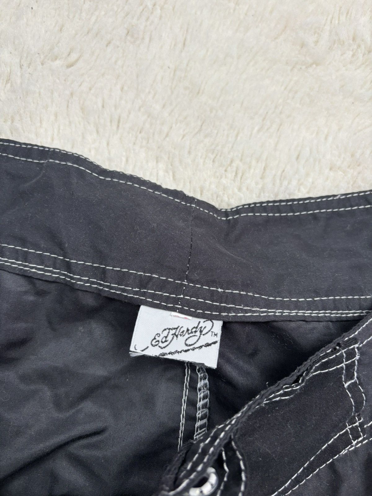 Christian Audigier × Ed Hardy Ed Hardy Vintage Rare Shorts Big Logo Y2K Style Size US 34 / EU 50 - 8 Thumbnail