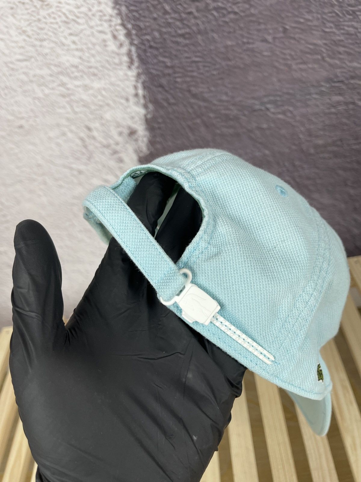 Lacoste Unisex Vintage Lacoste 5 Panel Cap Blue Size L Adjustable Size ONE SIZE - 9 Thumbnail