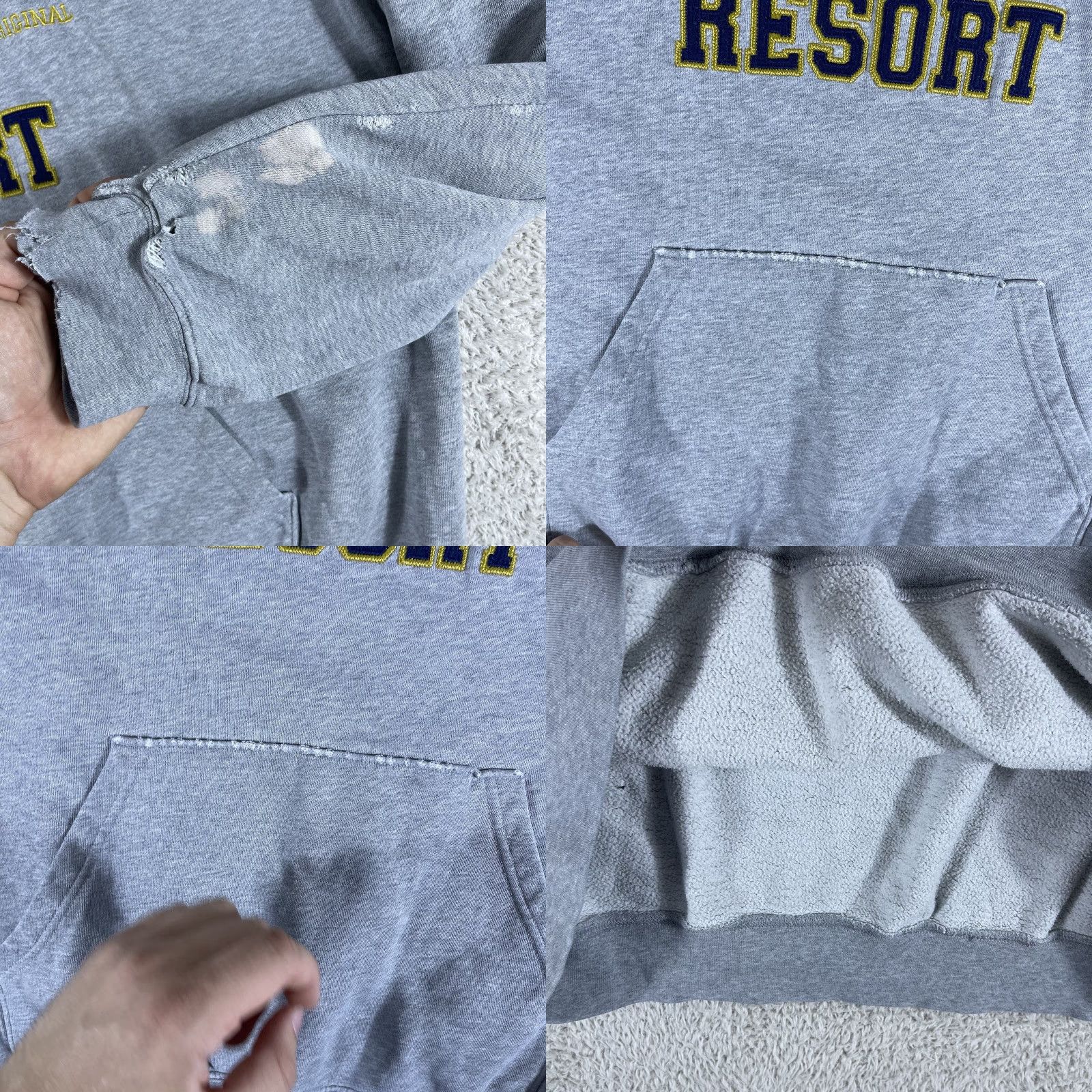 Disney VINTAGE Disney Disneyland Resort Hoodie Sweatshirt Mens 2XL Gray Y2K Heavy Distressed Size US XXL / EU 58 / 5 - 9 Thumbnail