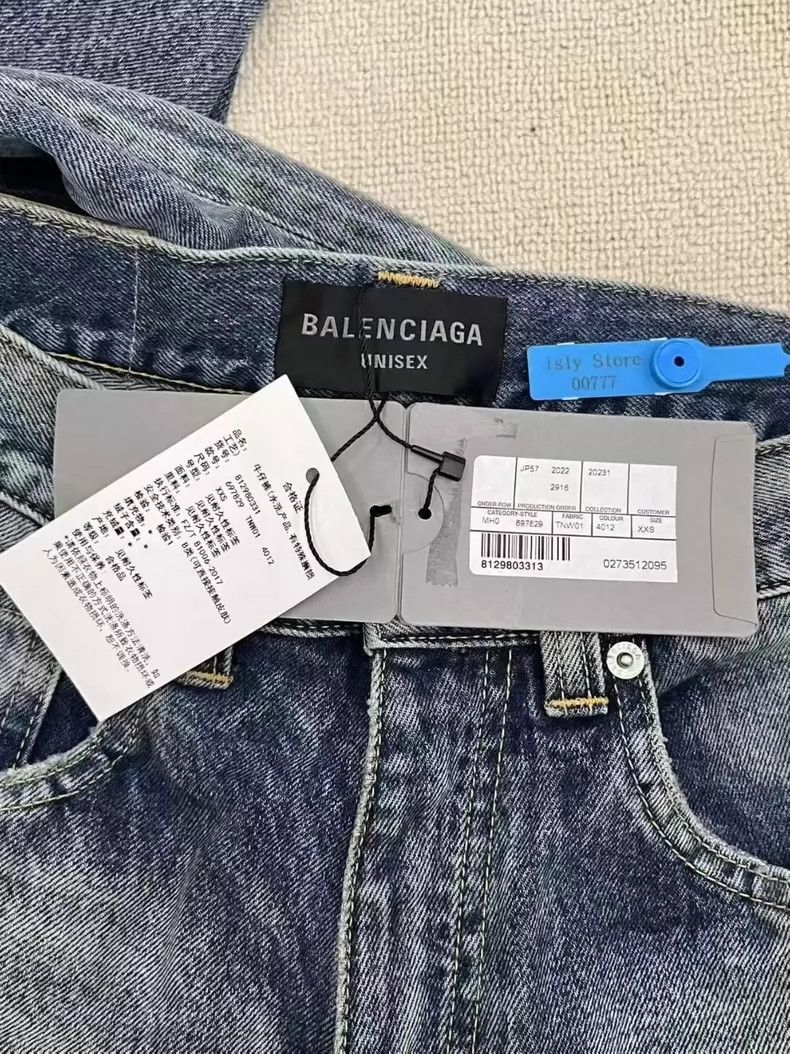 Balenciaga Balenciaga size XXS Washed Mid-Rise Flared Jeans Size 24" / US 00 / IT 34 - 4 Thumbnail