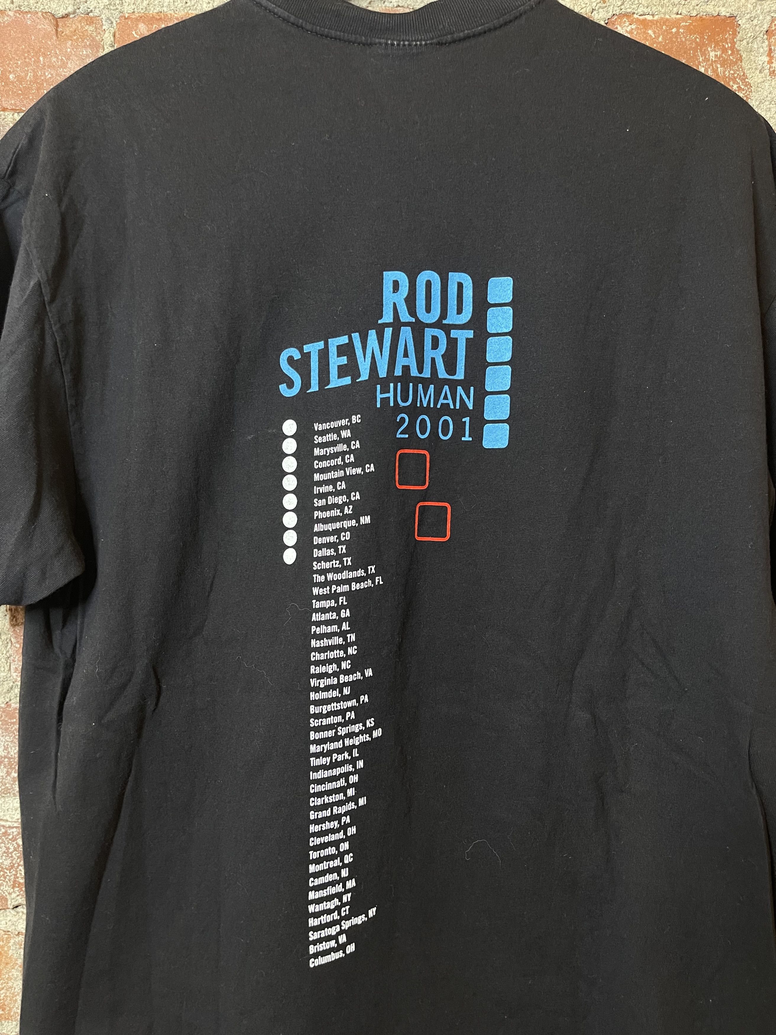 Band Tees × Vintage 2001 Rod Steward Human Tour Concert T-Shirt Size US L / EU 52-54 / 3 - 11 Thumbnail