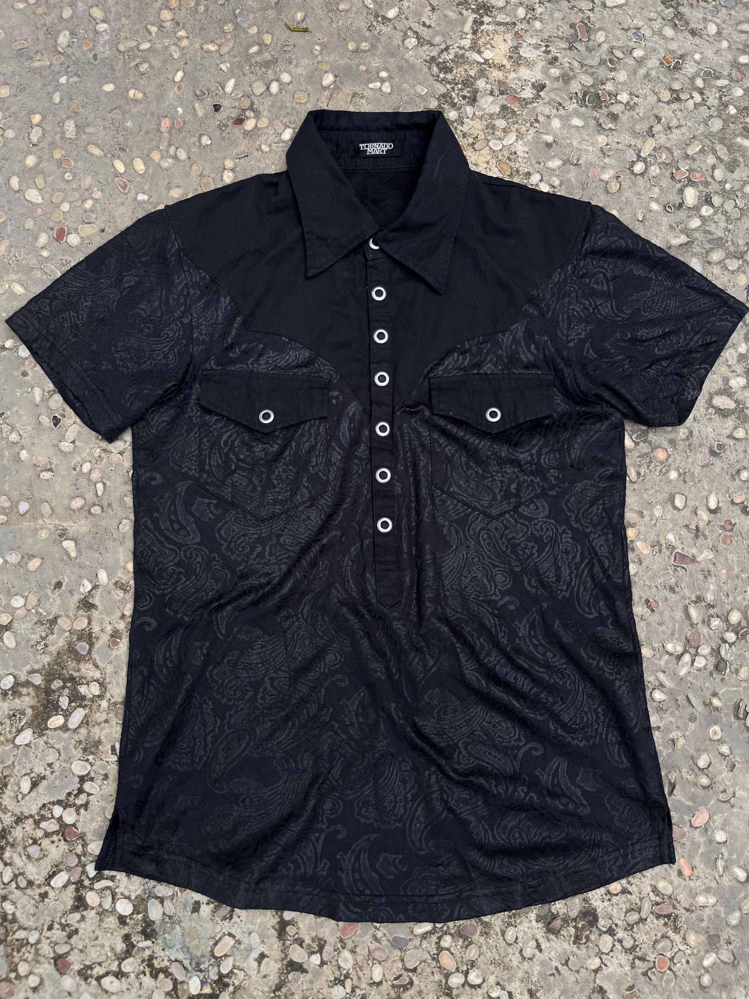 トップス Tornado mart flower wrinkled shirt emo Tornado mart flower wrinkled shirt emo