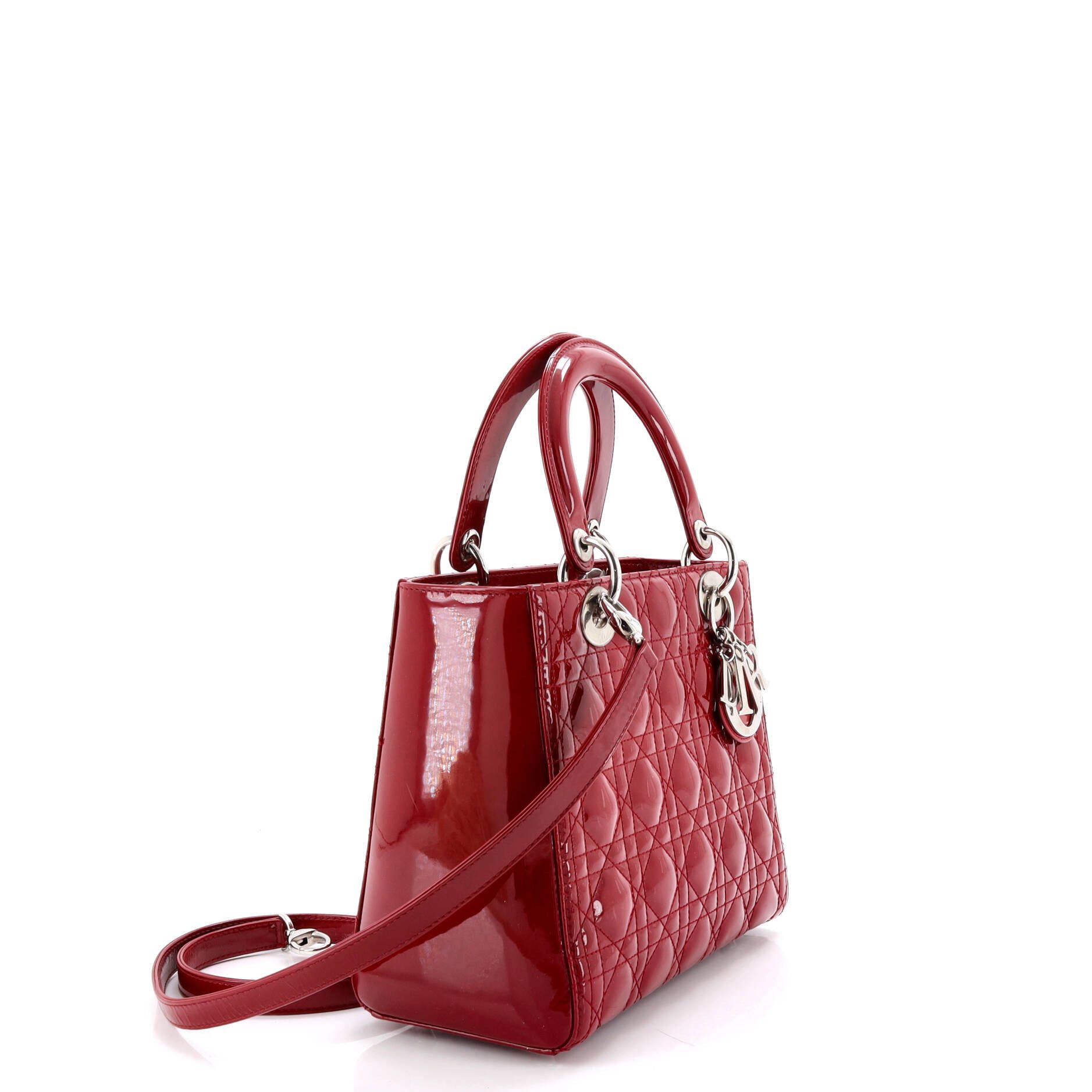 Dior Lady Dior Bag Cannage Quilt Patent Medium Size ONE SIZE - 1 Thumbnail