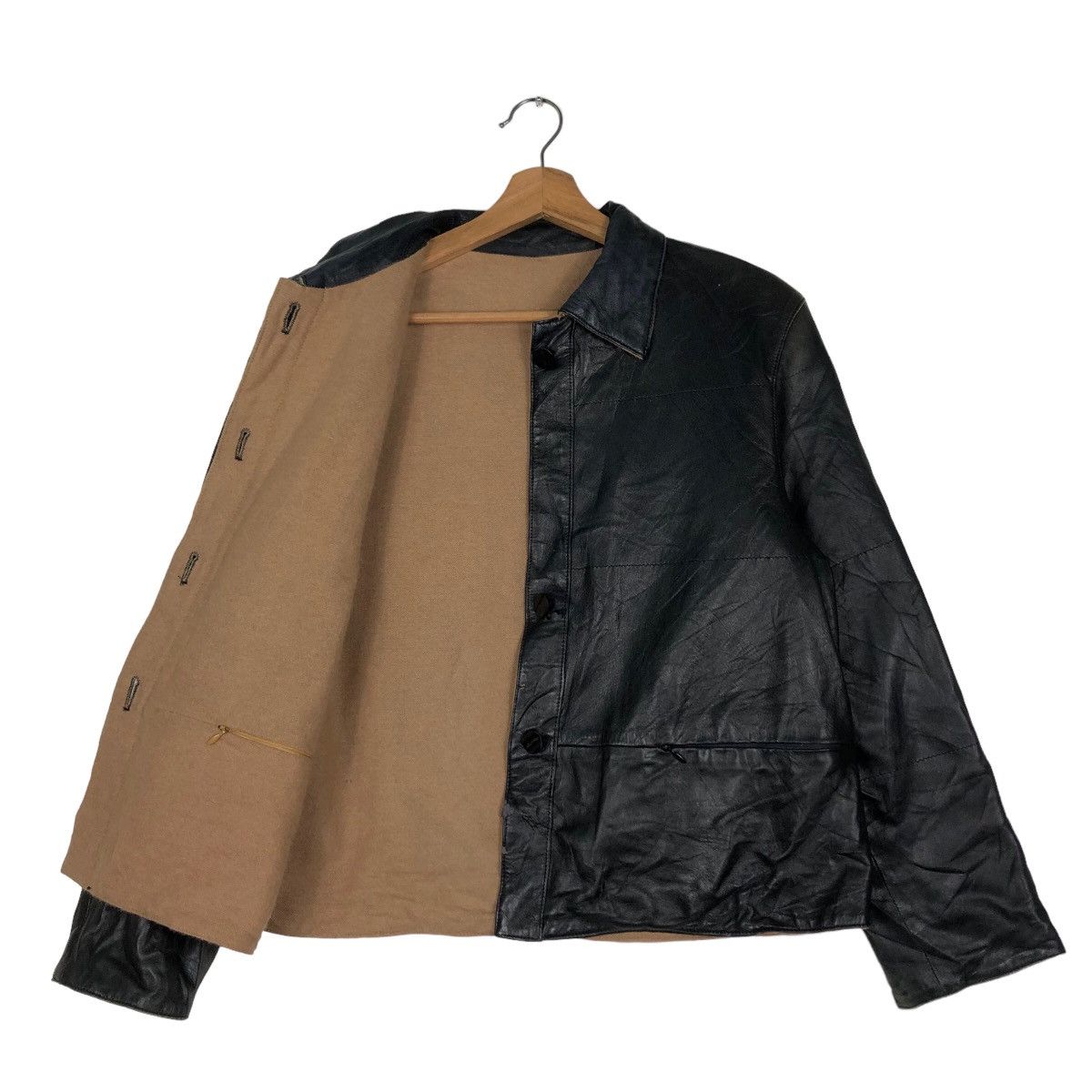Japanese Brand Cropped Biker Racer Leather Jacket Donna Japan Issey Miyake Size US M / EU 48-50 / 2 - 11 Thumbnail