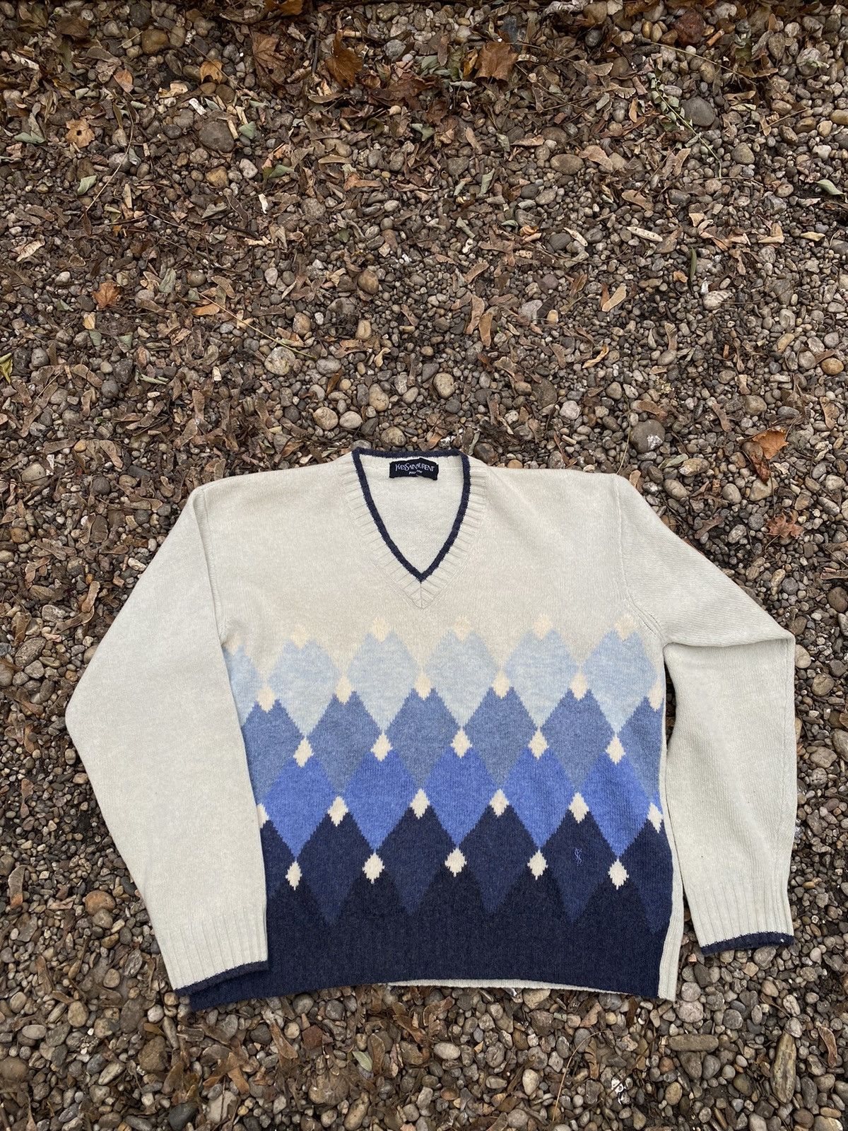 Vintage × Yves Saint Laurent Vintage YvesSaintLaurent YSL Small Embroidered Logo Sweater Size US XXL / EU 58 / 5 - 1 Thumbnail