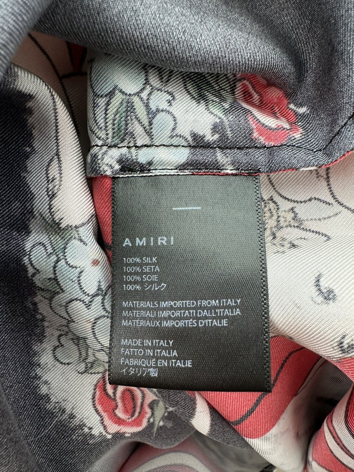 Amiri Amiri Silk Cherub bowling button up shirt Size US L / EU 52-54 / 3 - 4 Thumbnail