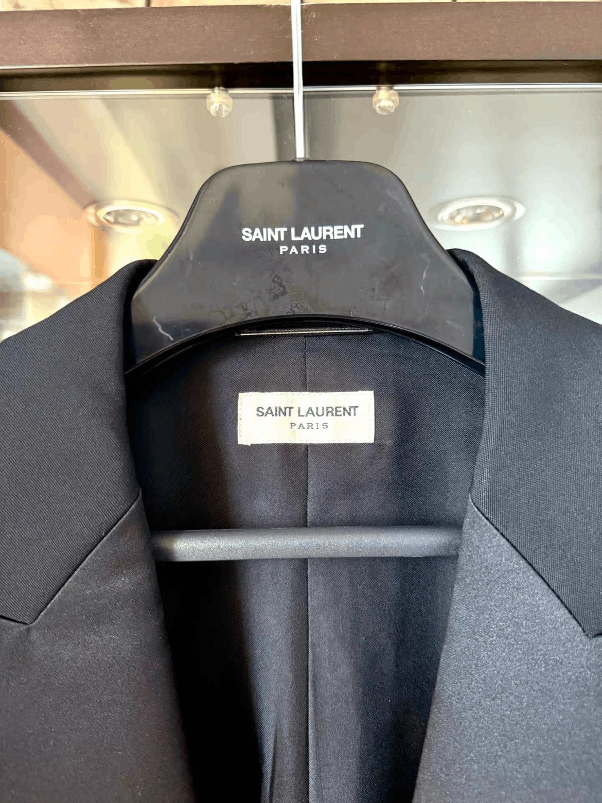 Saint Laurent Paris Sz 54 Saint Laurent Paris 24SS Runway Smoking Blazer Size US L / EU 52-54 / 3 - 3 Thumbnail